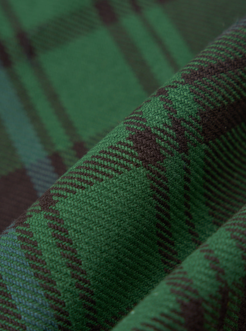 Green Twill Check Dressing Gown