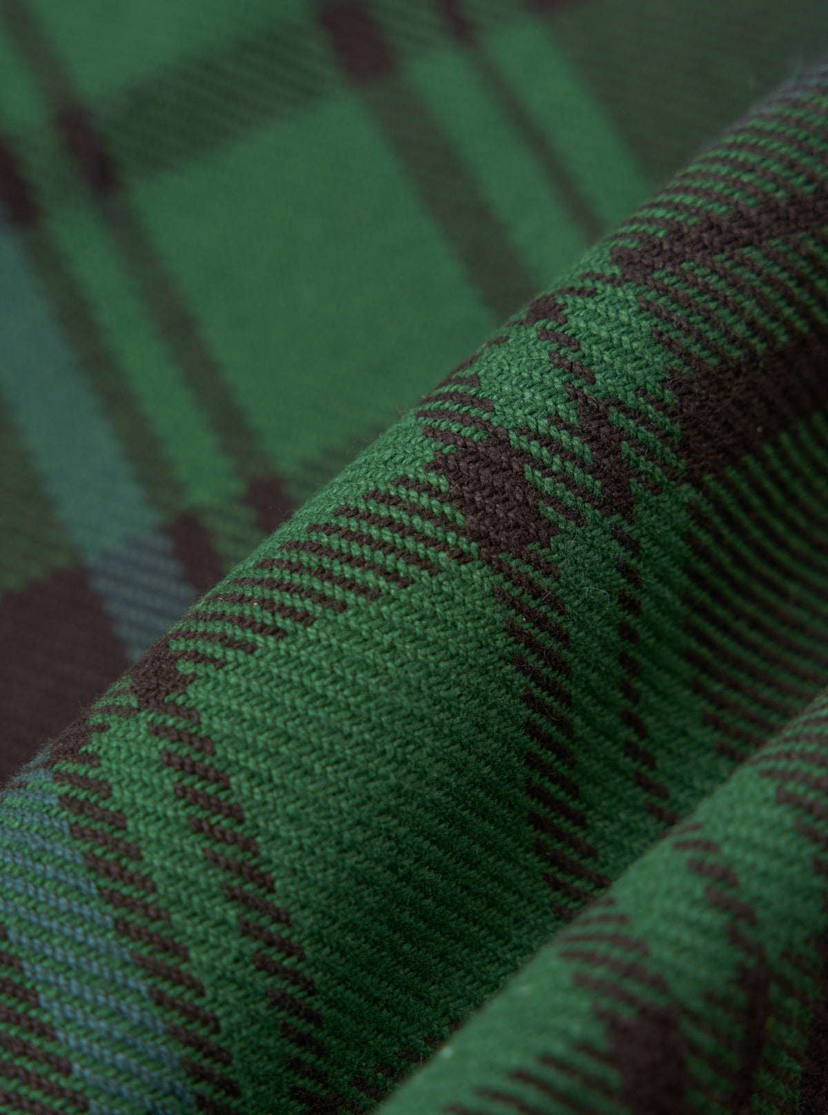 Green Twill Check Dressing Gown
