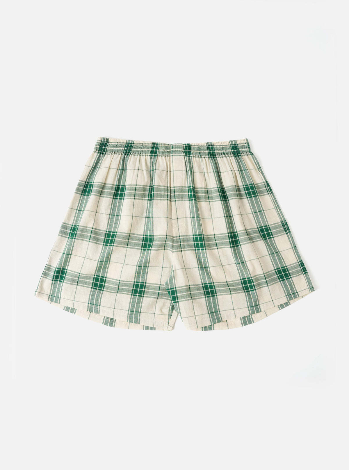 Ecru/Green Madras Check Boxer Short