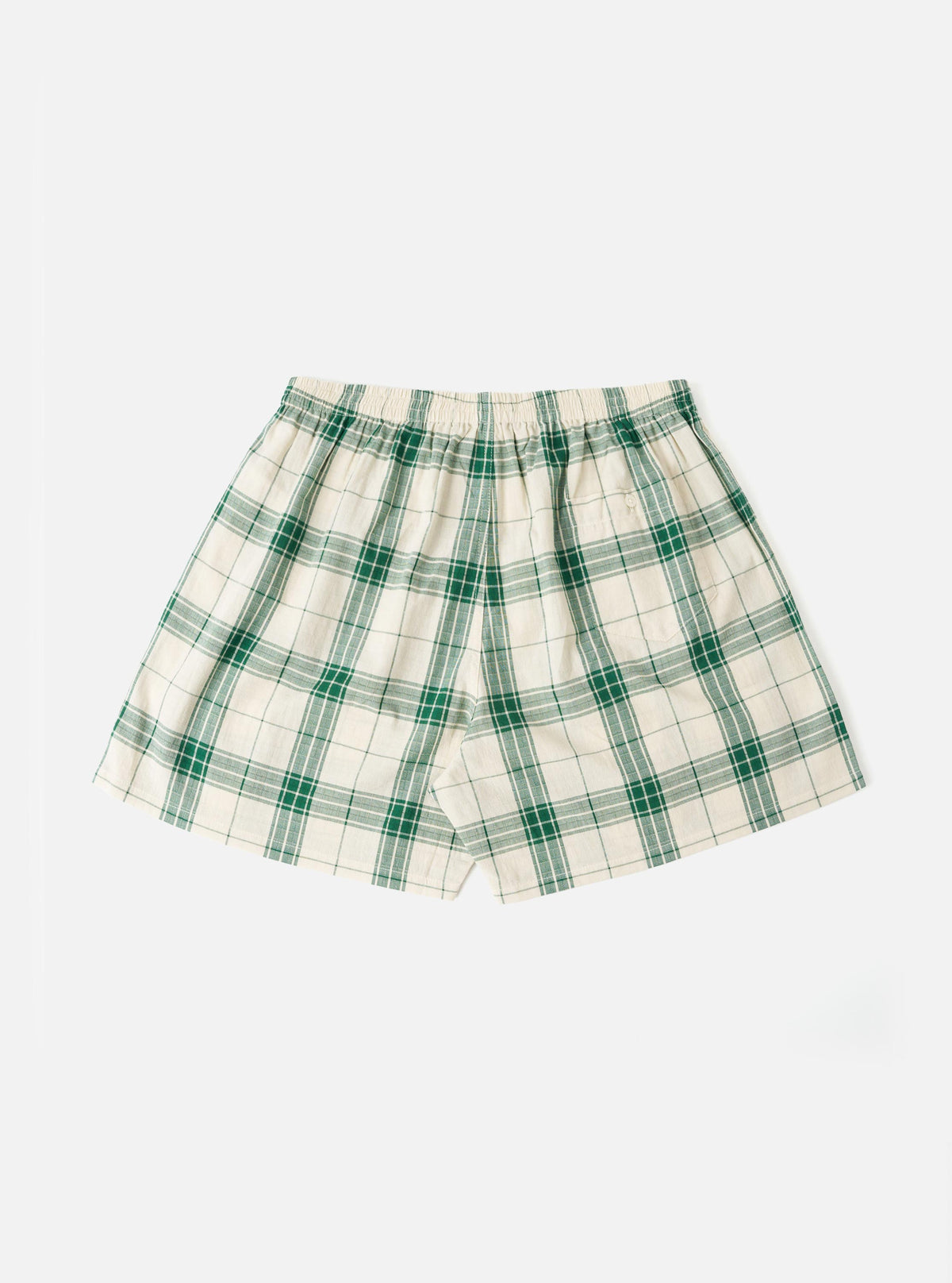 Ecru/Green Madras Check Boxer Short