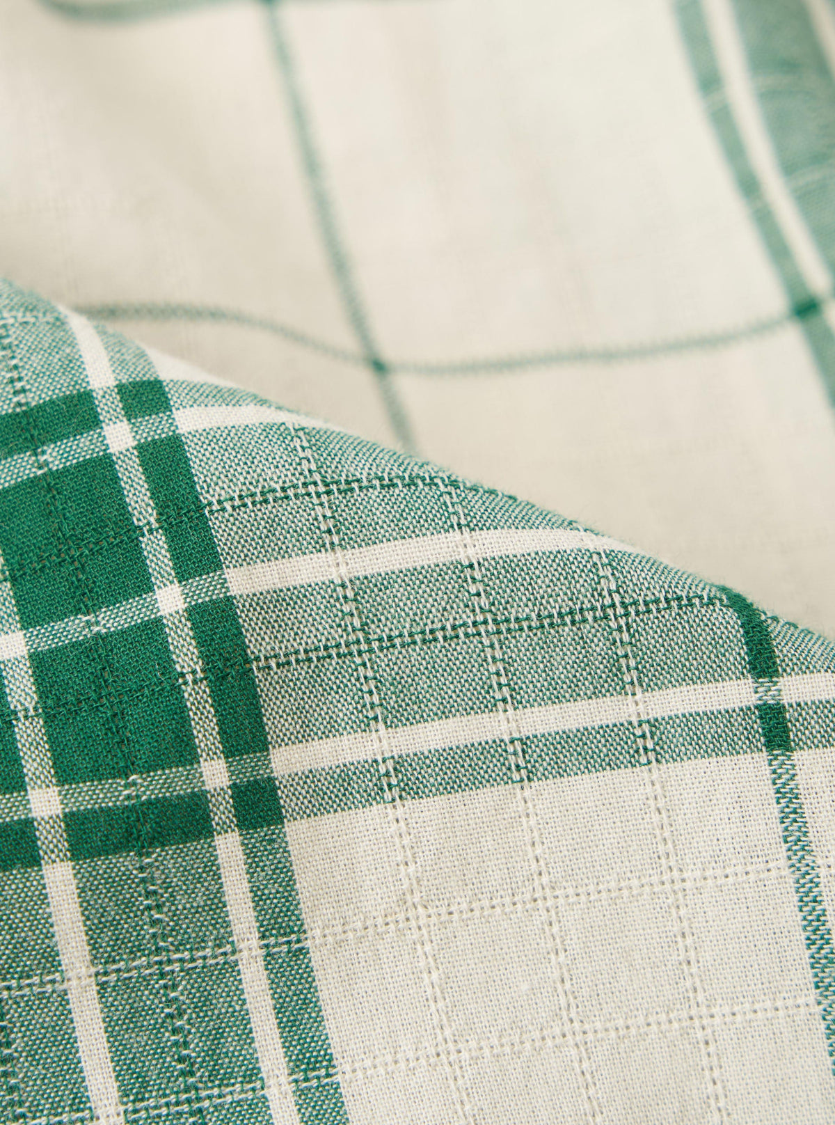 Ecru/Green Madras Check Boxer Short