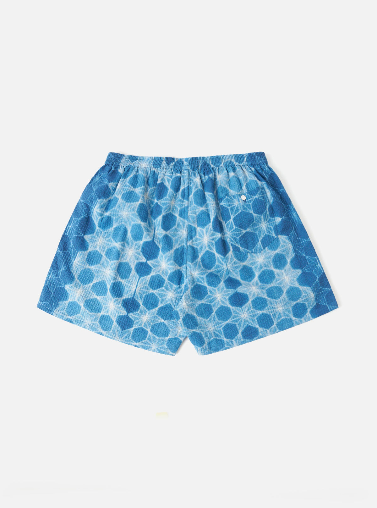 Washed Indigo Needle Tie N Dye Boxer Short