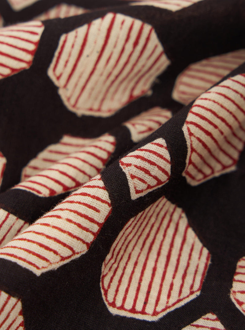 Black Hand Block Print Boxer Short