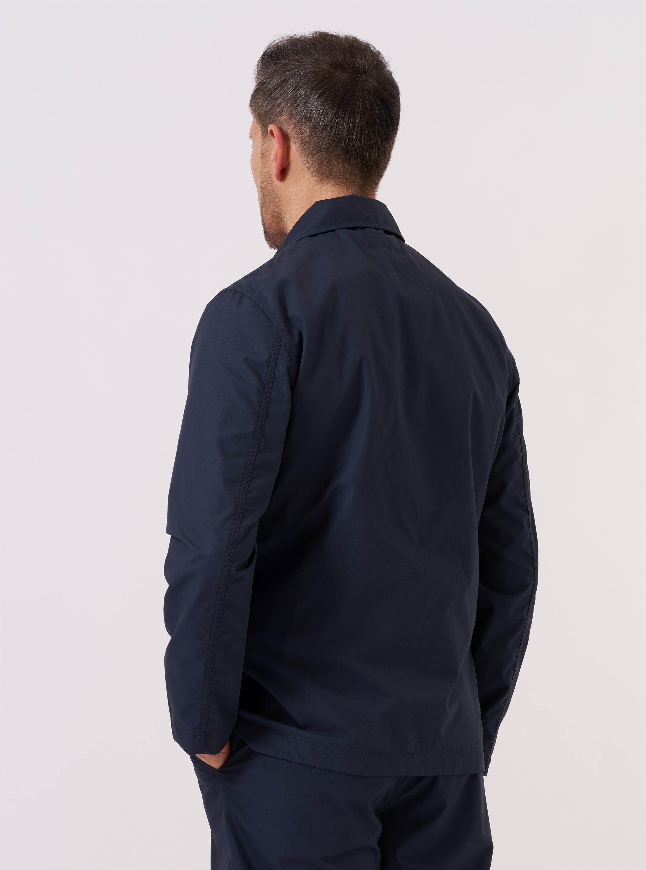 Men's Navy Recycled Poly Tech Bakers Jacket – Universal Works