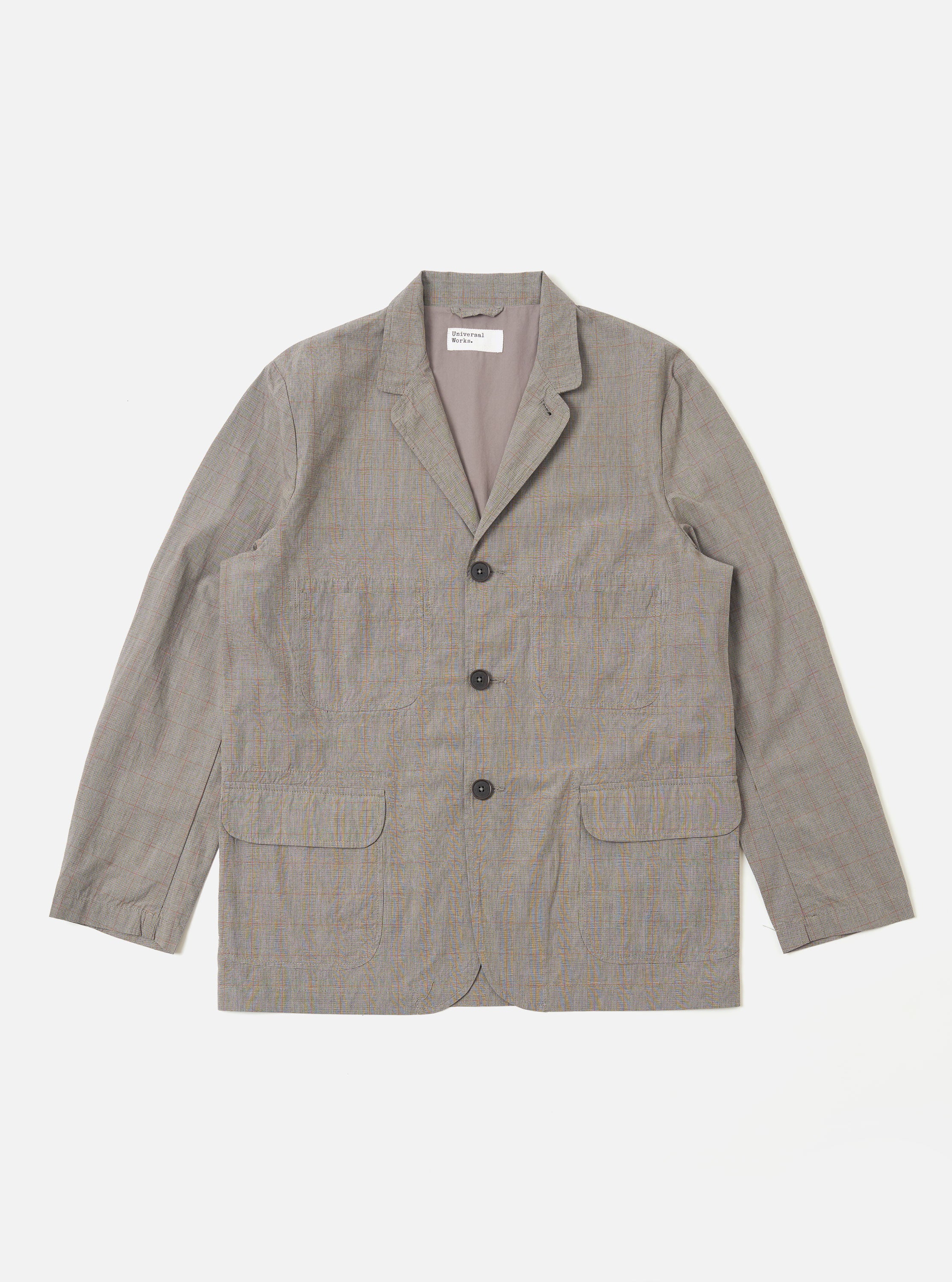 Men's Grey Brown Wales Glen Check Barra Jacket – Universal Works