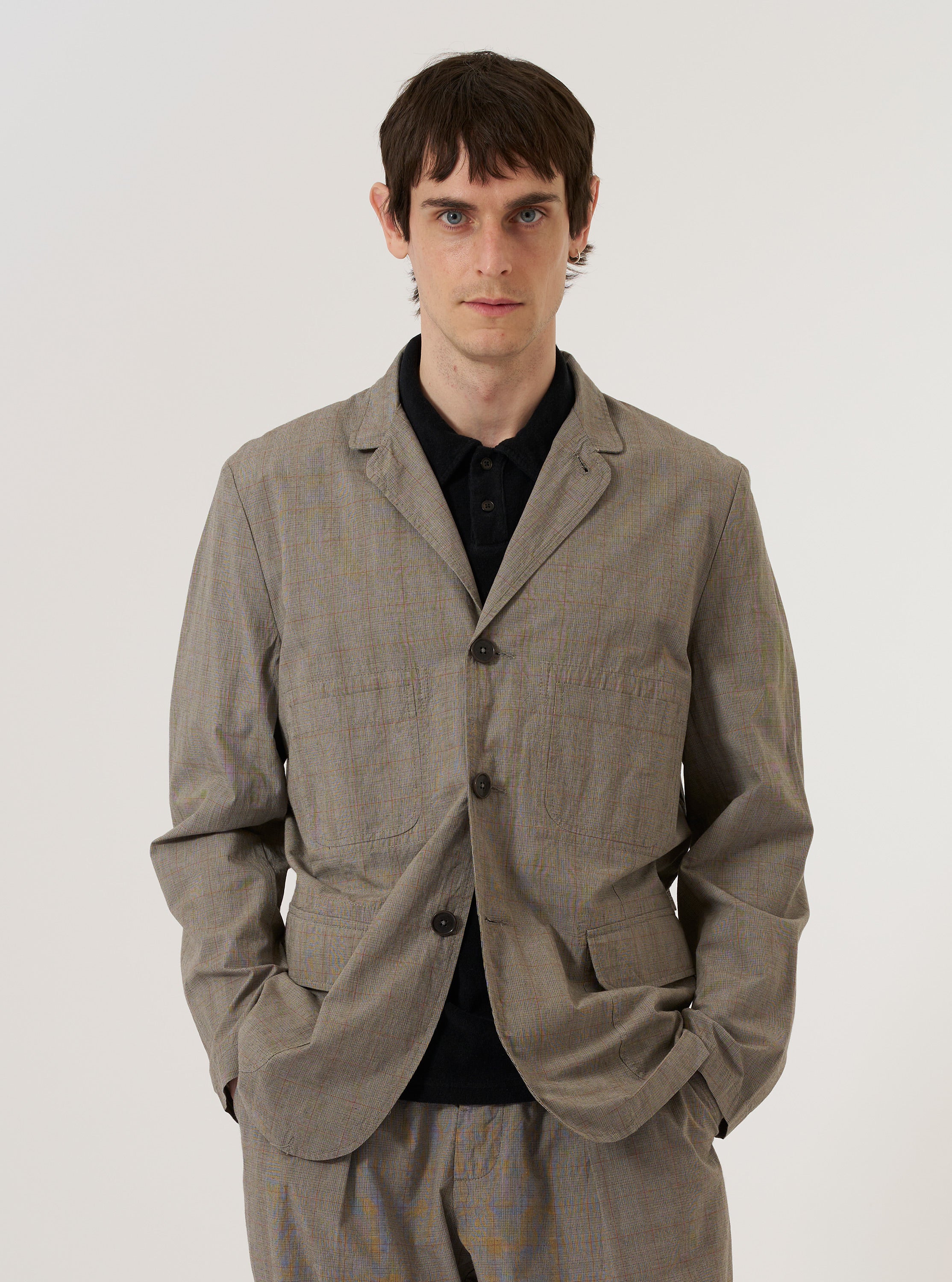 Men's Grey Brown Wales Glen Check Barra Jacket – Universal Works