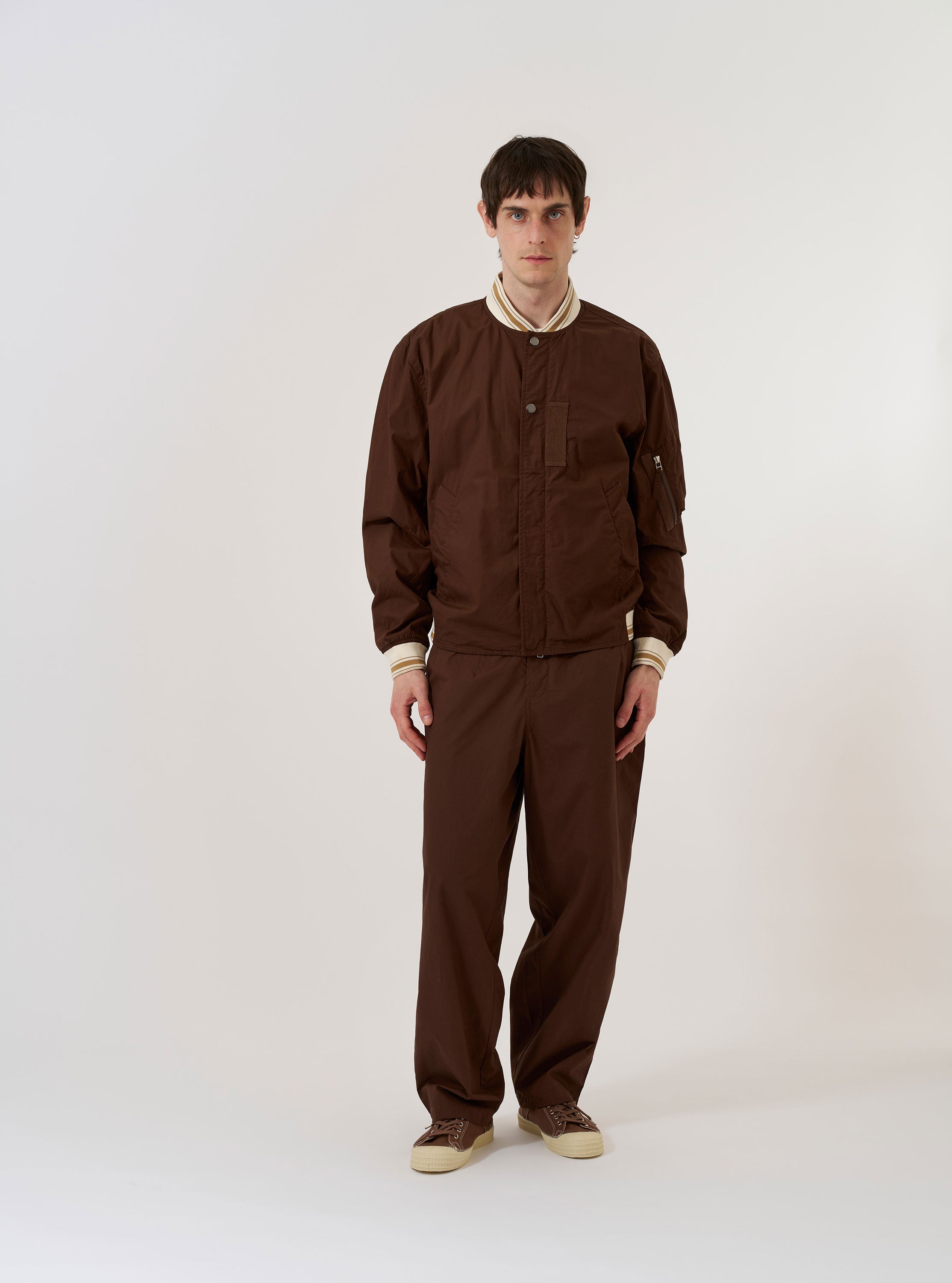Men's Brown Peached Poplin NS Bomber Jacket – Universal Works