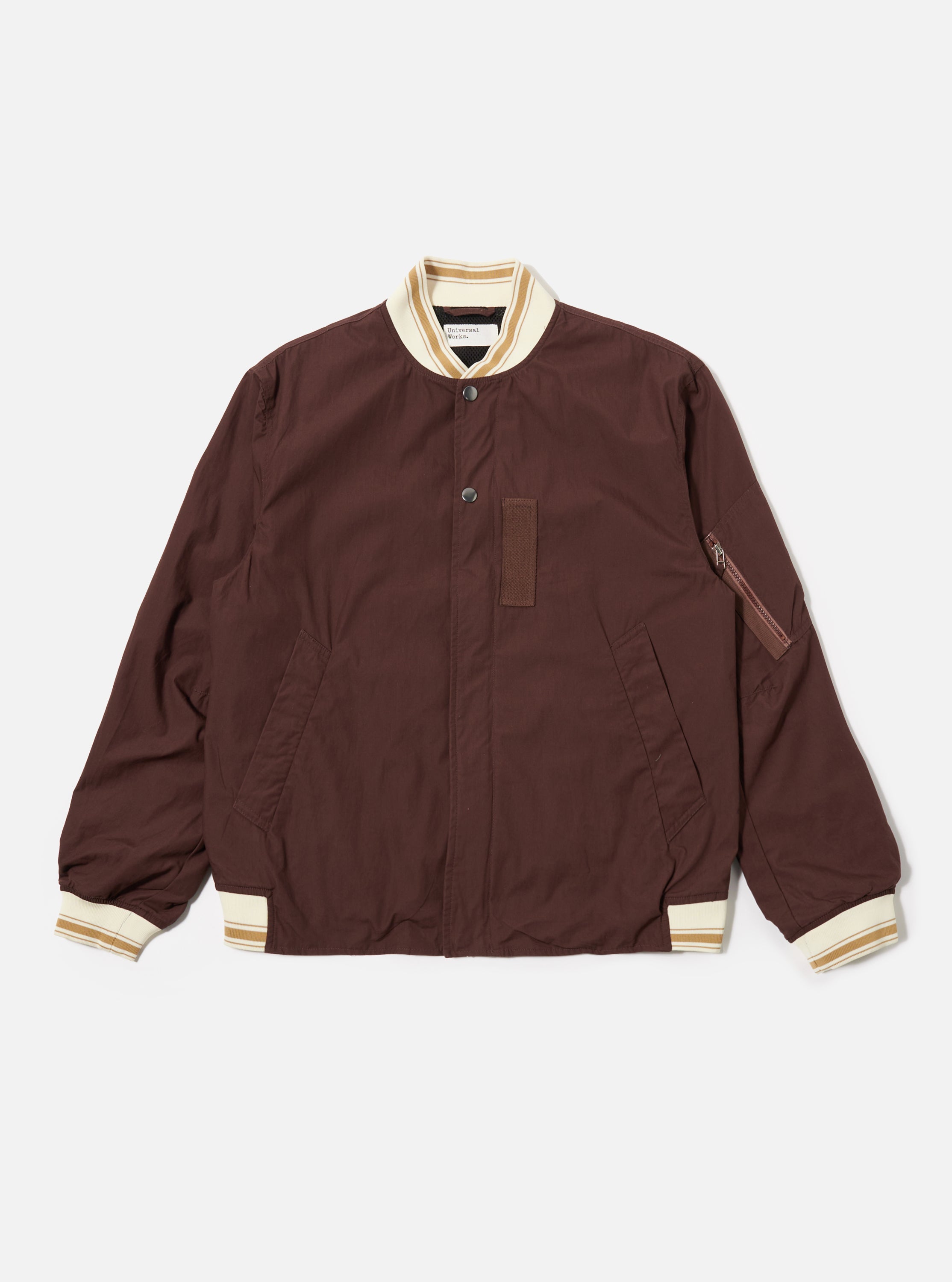 Men's Brown Peached Poplin NS Bomber Jacket – Universal Works