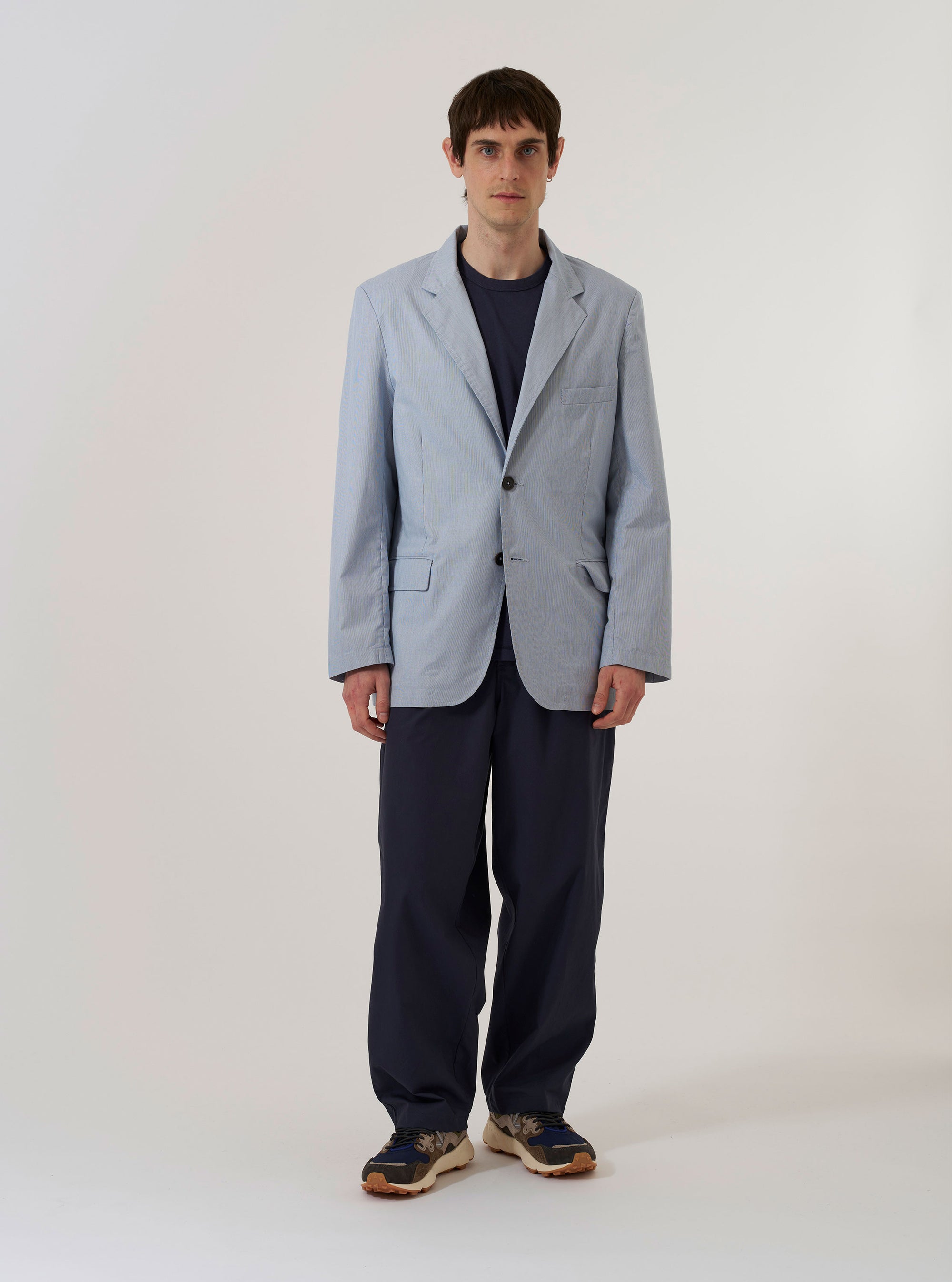 Navy Kennedy Stripe Boston Blazer