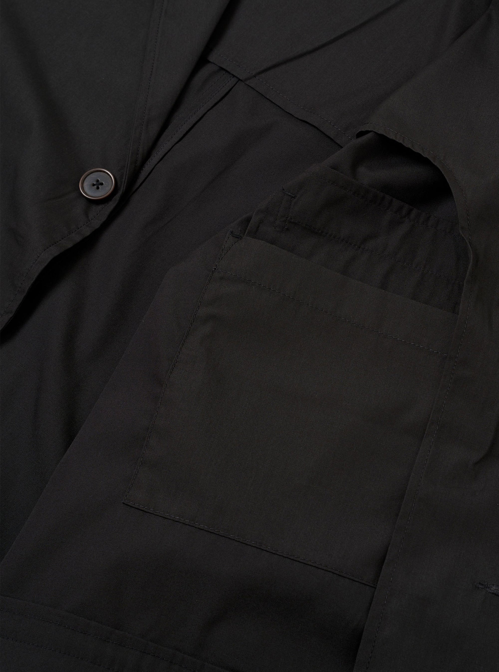 Black Recycled Polytech Capitol Jacket