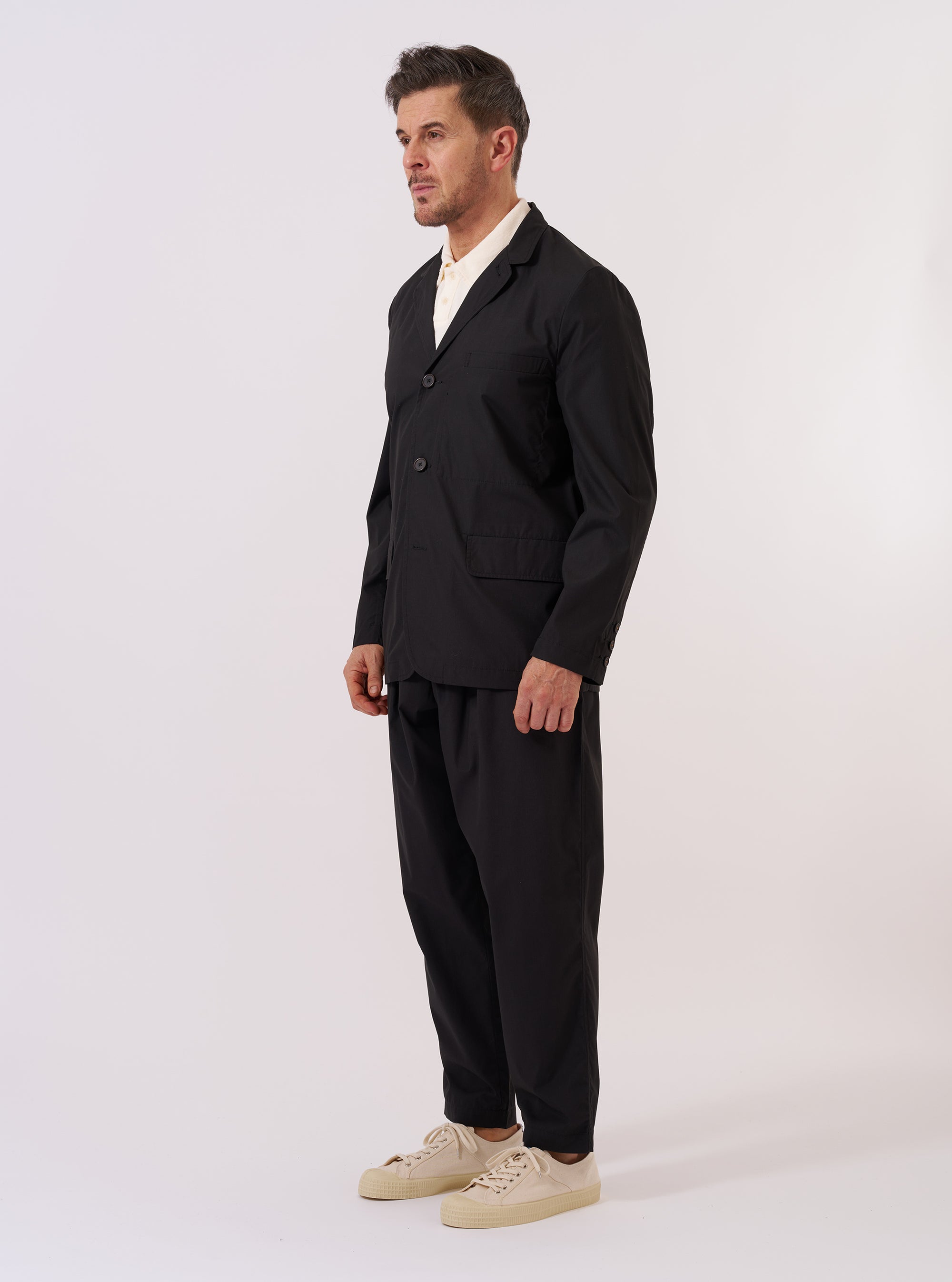 Black Recycled Polytech Capitol Jacket