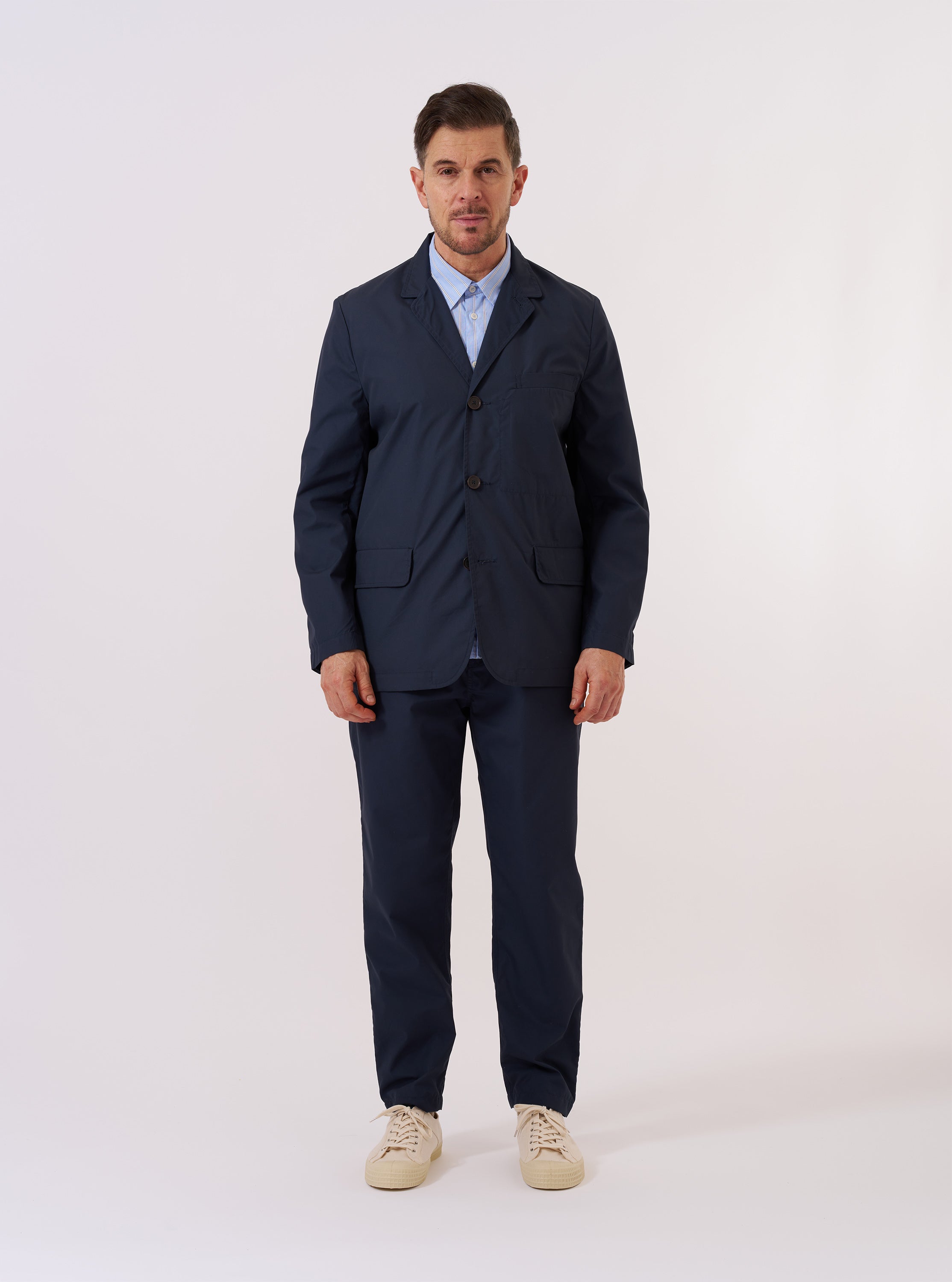 Men's Navy Recycled Poly Tech Capitol Jacket – Universal Works