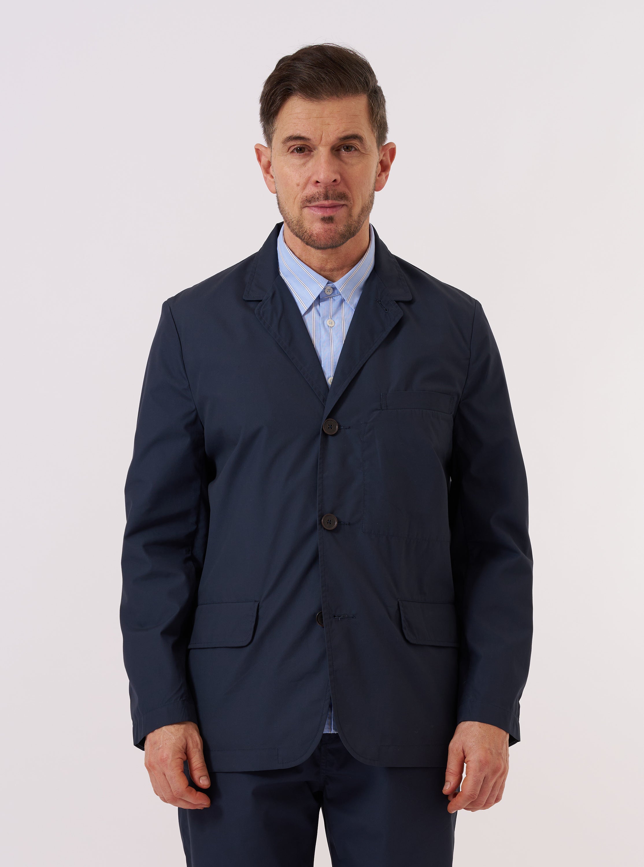 Men's Navy Recycled Poly Tech Capitol Jacket – Universal Works
