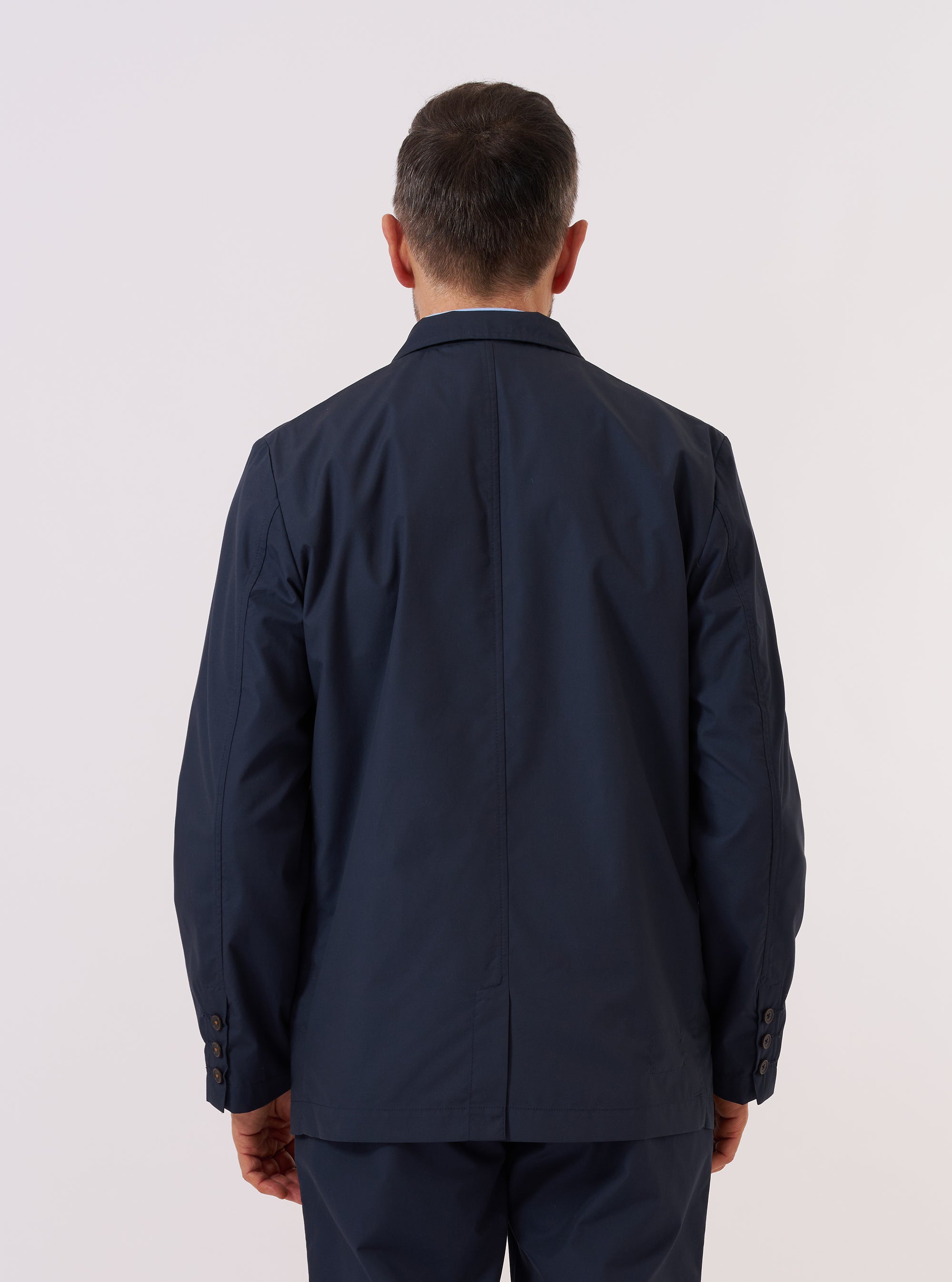 Men's Navy Recycled Poly Tech Capitol Jacket Universal Works Men's Navy Recycled Poly Tech Capitol Jacket Universal Works