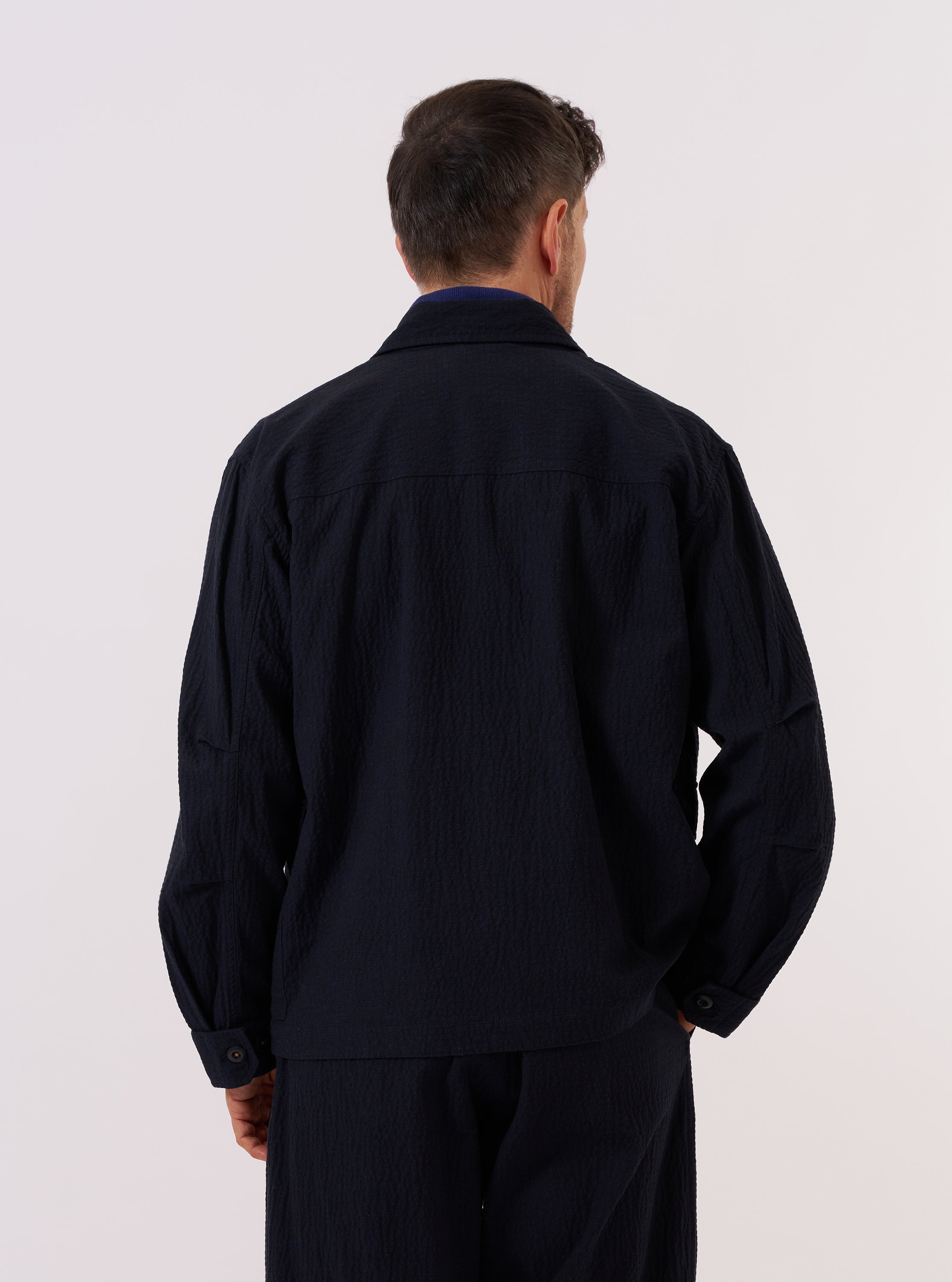 「SUNSEA」 Cut Off Melton Blouson/Ash Navy Seya Lao Blouson Kersey Chambray Linen Clay – Neighbour