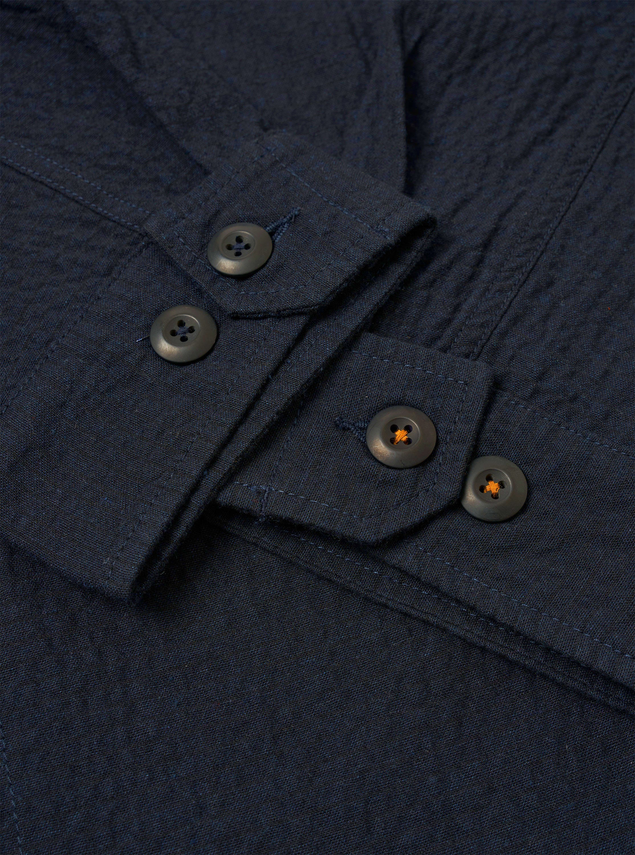 Men's Dark Navy Seersucker Duty Jacket – Universal Works
