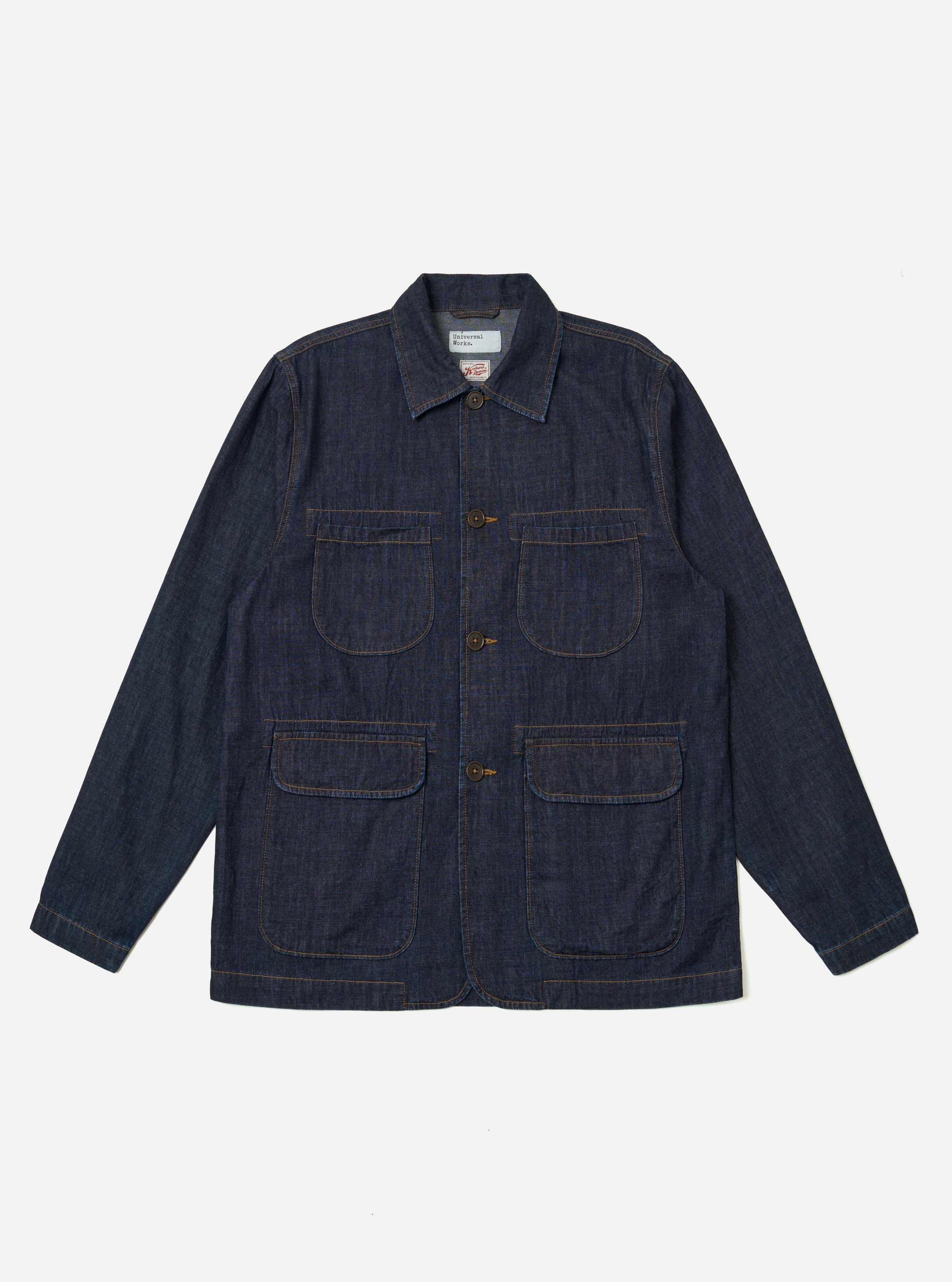 Men's Indigo Kaihara LT WT Denim Chore Jacket – Universal Works
