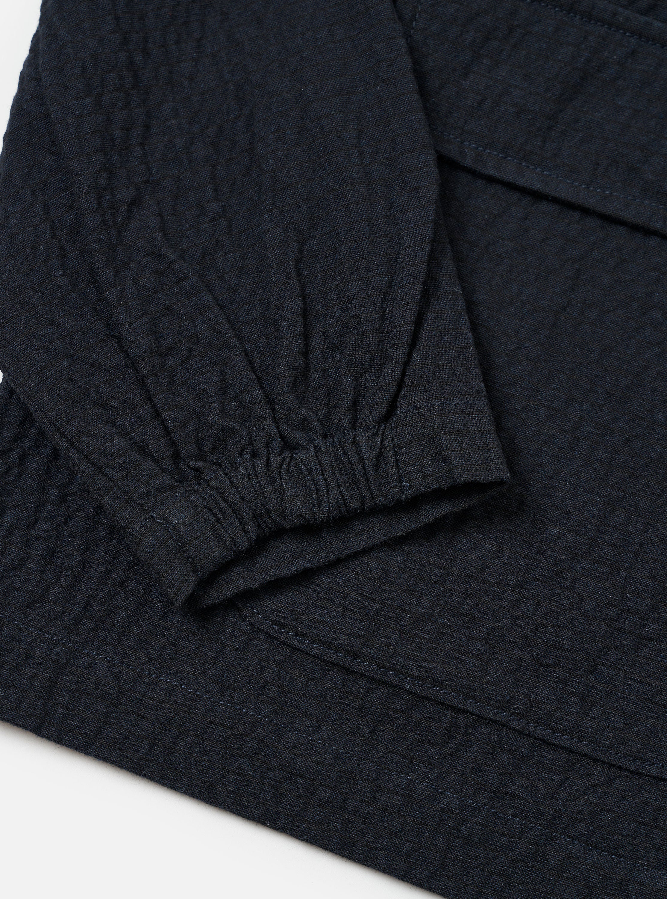 Men's Dark Navy Seersucker Labour Chore Jacket – Universal Works