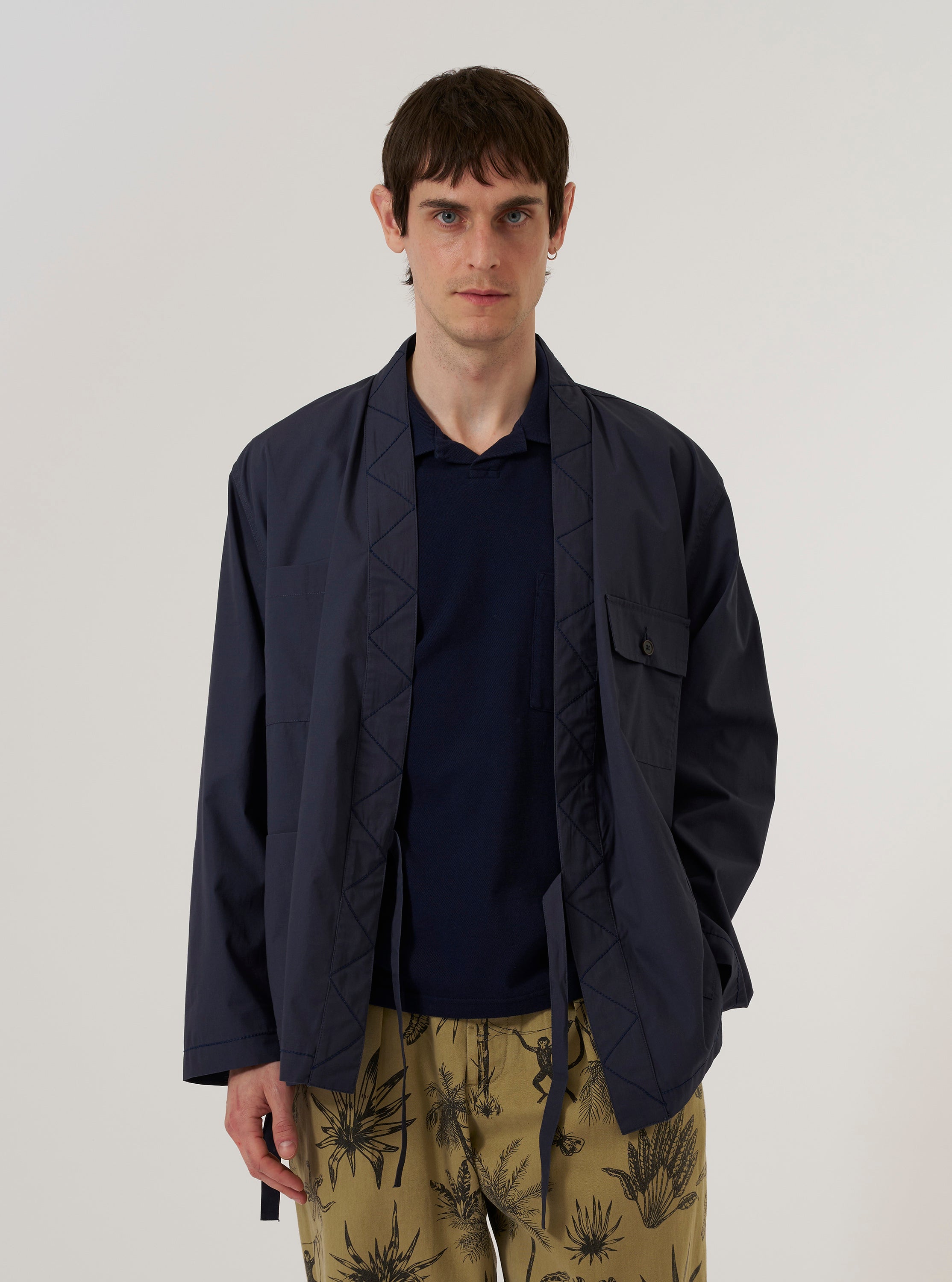 Men's Navy Peached Poplin Osaka Work Jacket – Universal Works