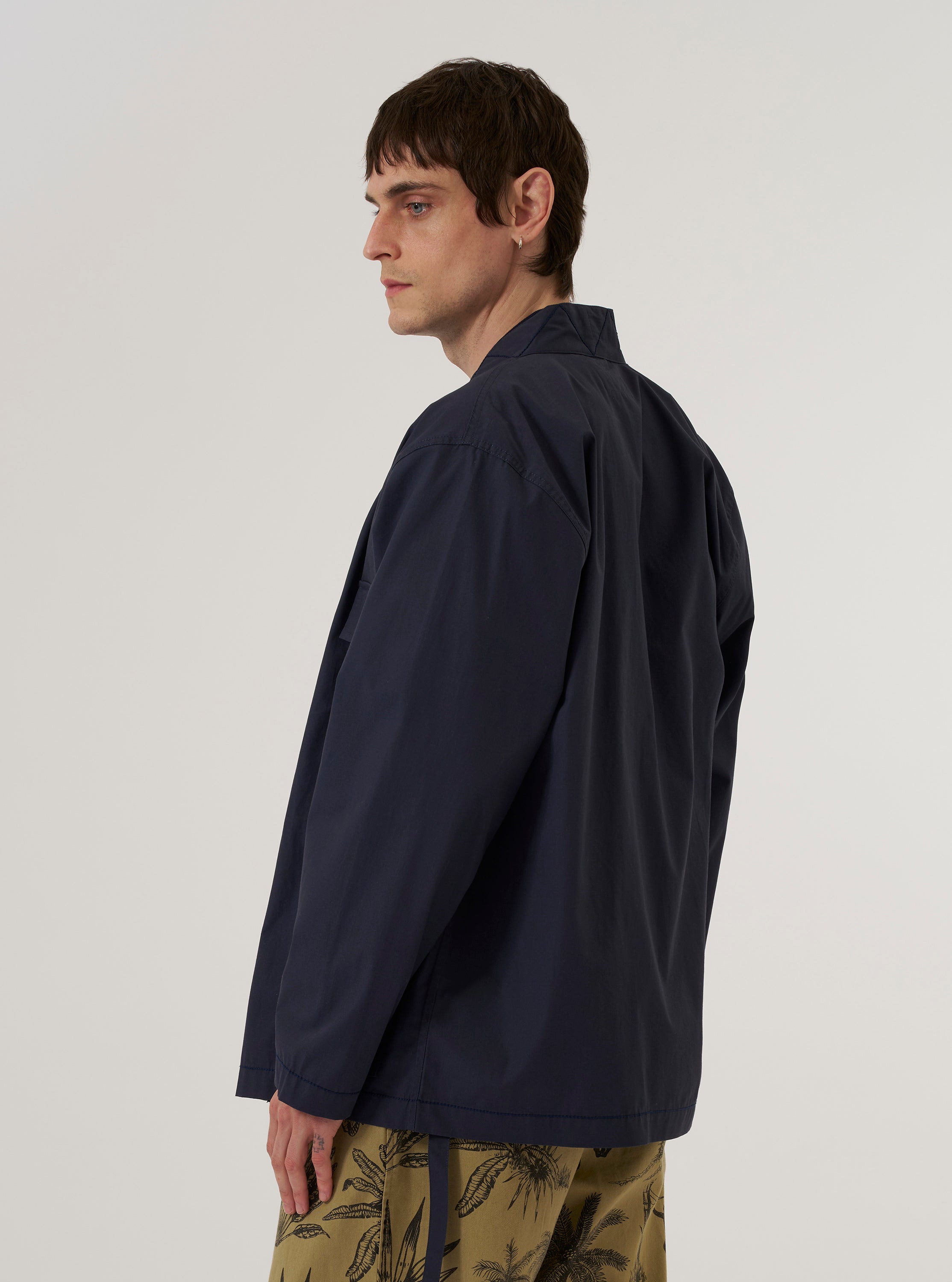 Men's Navy Peached Poplin Osaka Work Jacket – Universal Works