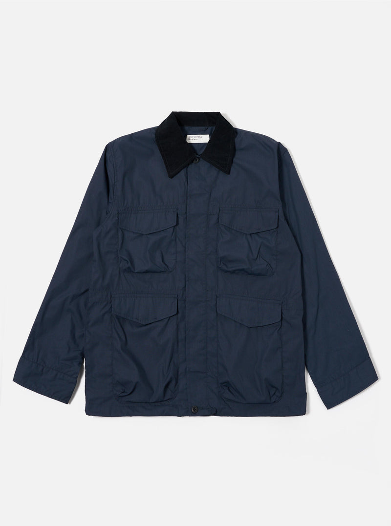 Navy Recycled Polytech Parachute Field Jacket