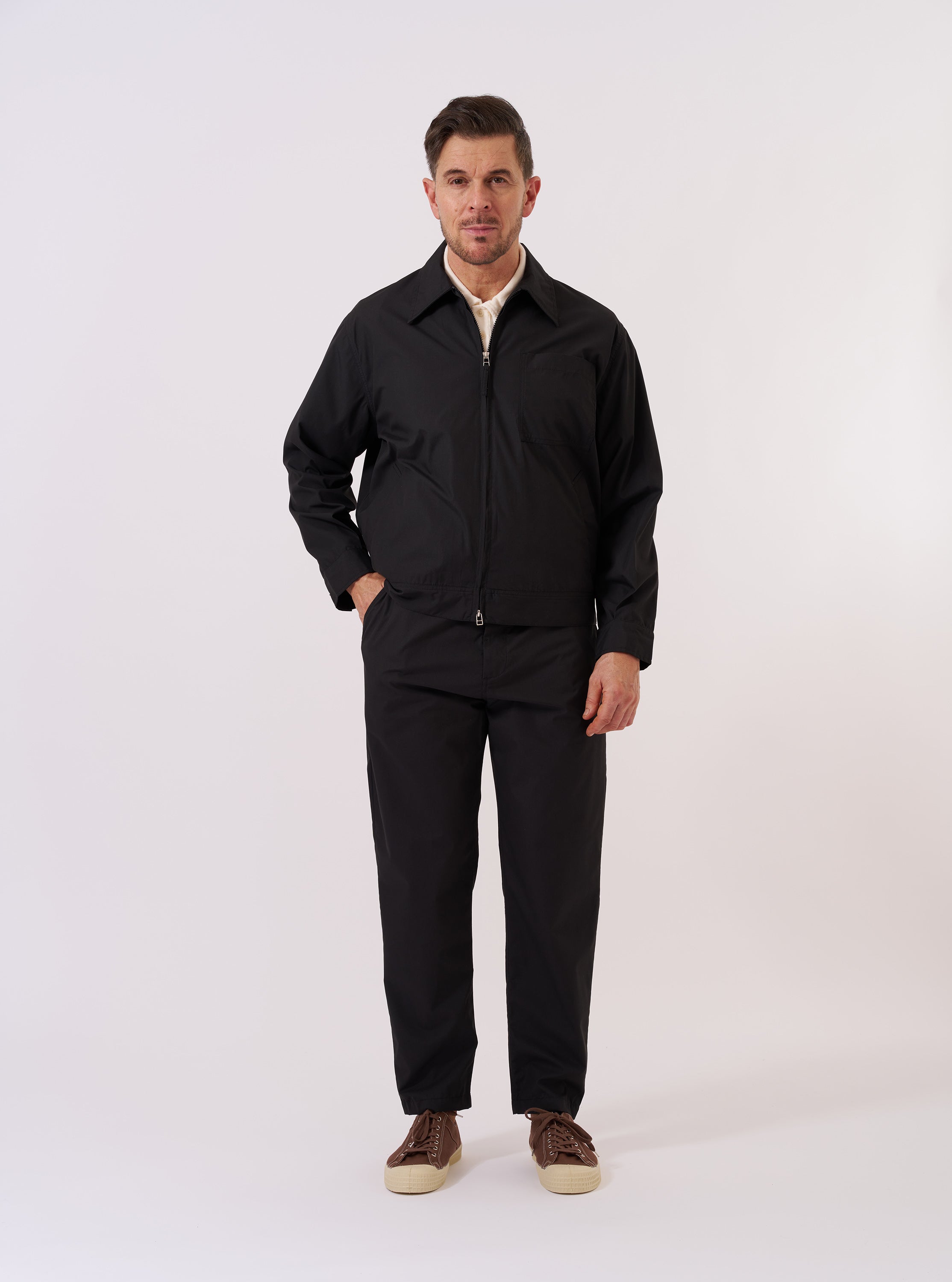 Men's Black Recycled Poly Tech Rose Bowl Jacket – Universal Works