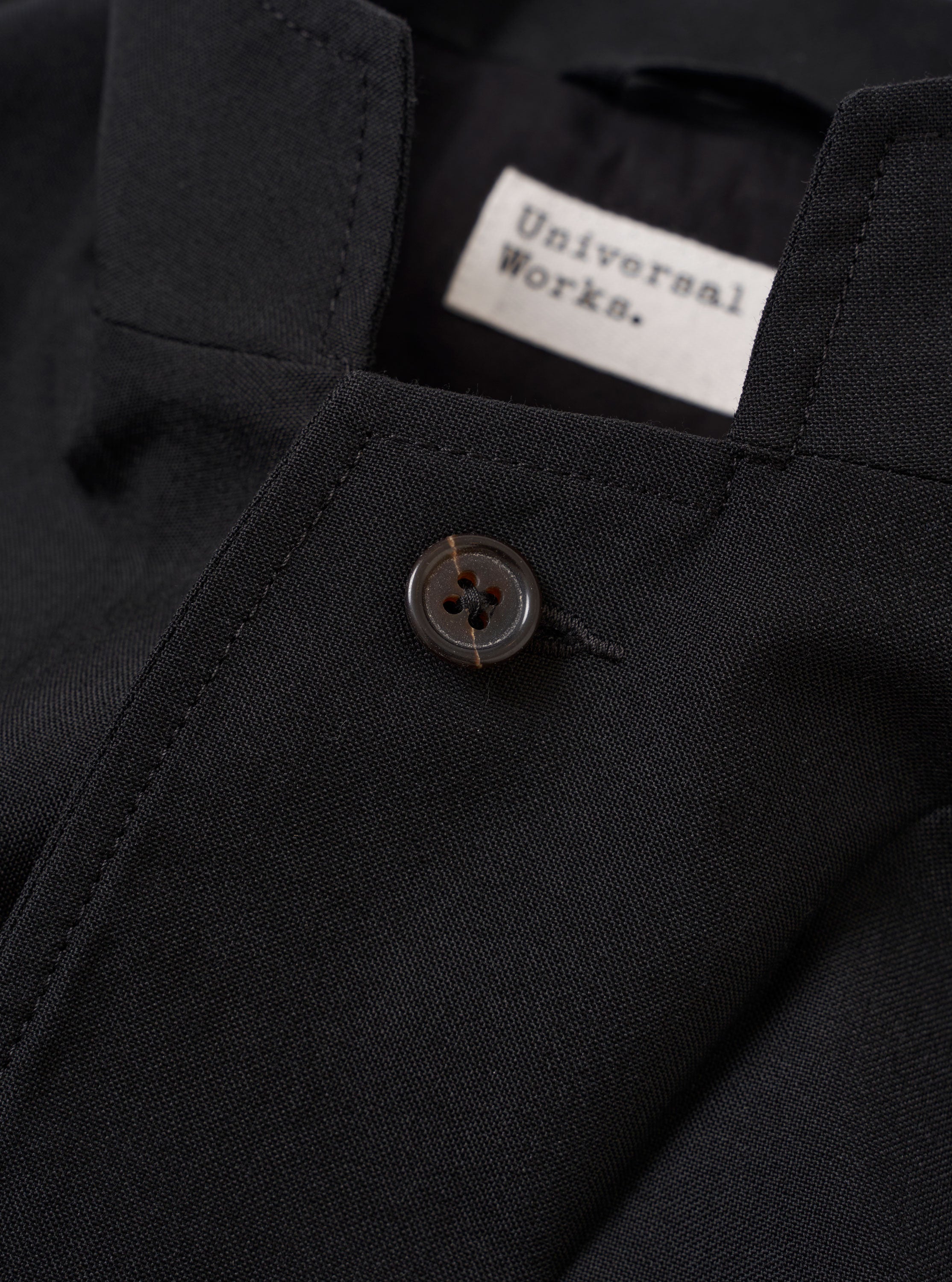 M*t様 URU 23SS WOOL TROPICAL 3 BUTTON JAC Men's Black Tropical Suiting Two Button Jacket – Universal Works