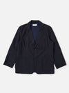 Navy Tropical Suiting Two Button Jacket