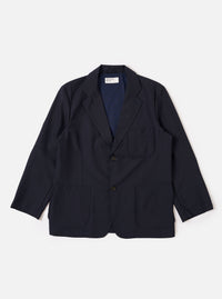 Navy Tropical Suiting Two Button Jacket