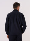 Dark Navy Ospina Cotton Two Button Jacket