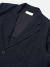Dark Navy Ospina Cotton Two Button Jacket