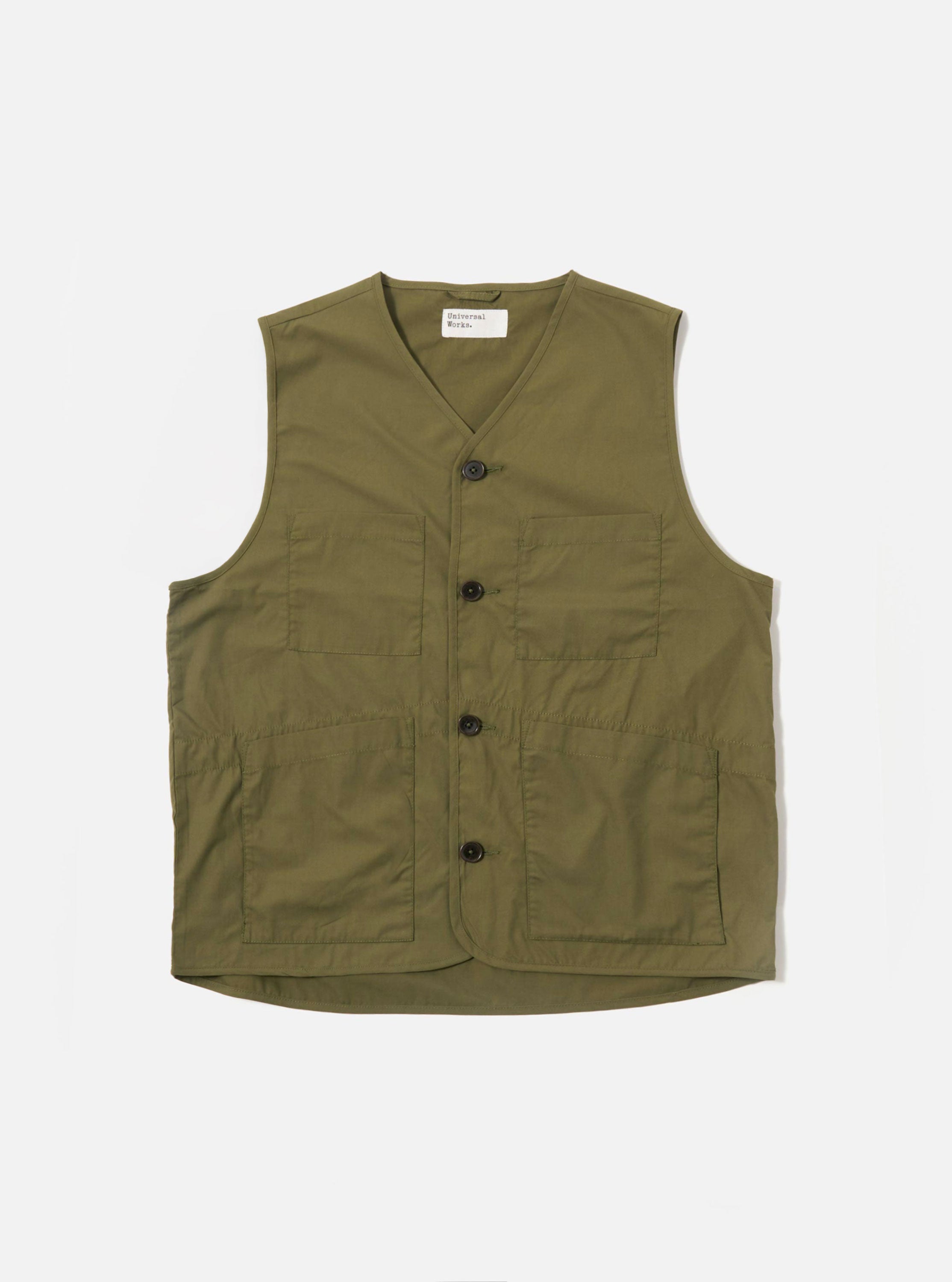 Men's Green Recycled Polytech City Waistcoat – Universal Works