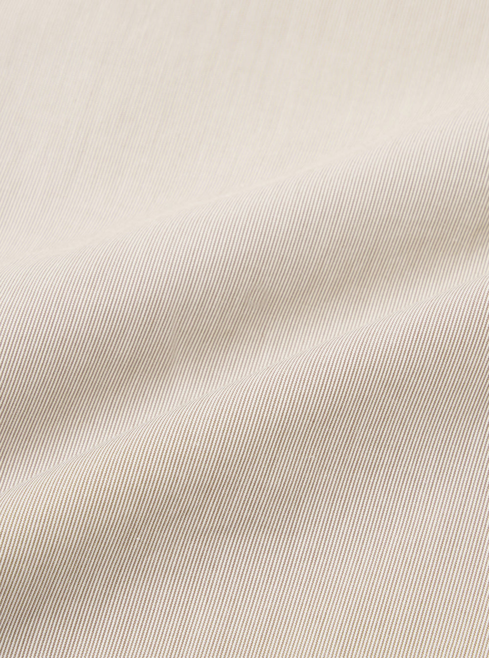 A close-up swatch image of the Brown Kennedy Stripe Duke Pant fabric displays a brown base with vertical white stripes. The image focuses on the textile detail, highlighting the cotton weave and the repeating stripe pattern.