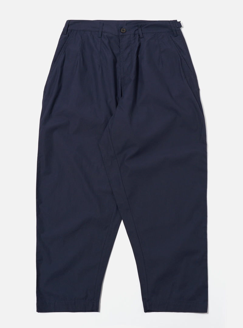 Navy Peached Poplin Dutch Pant