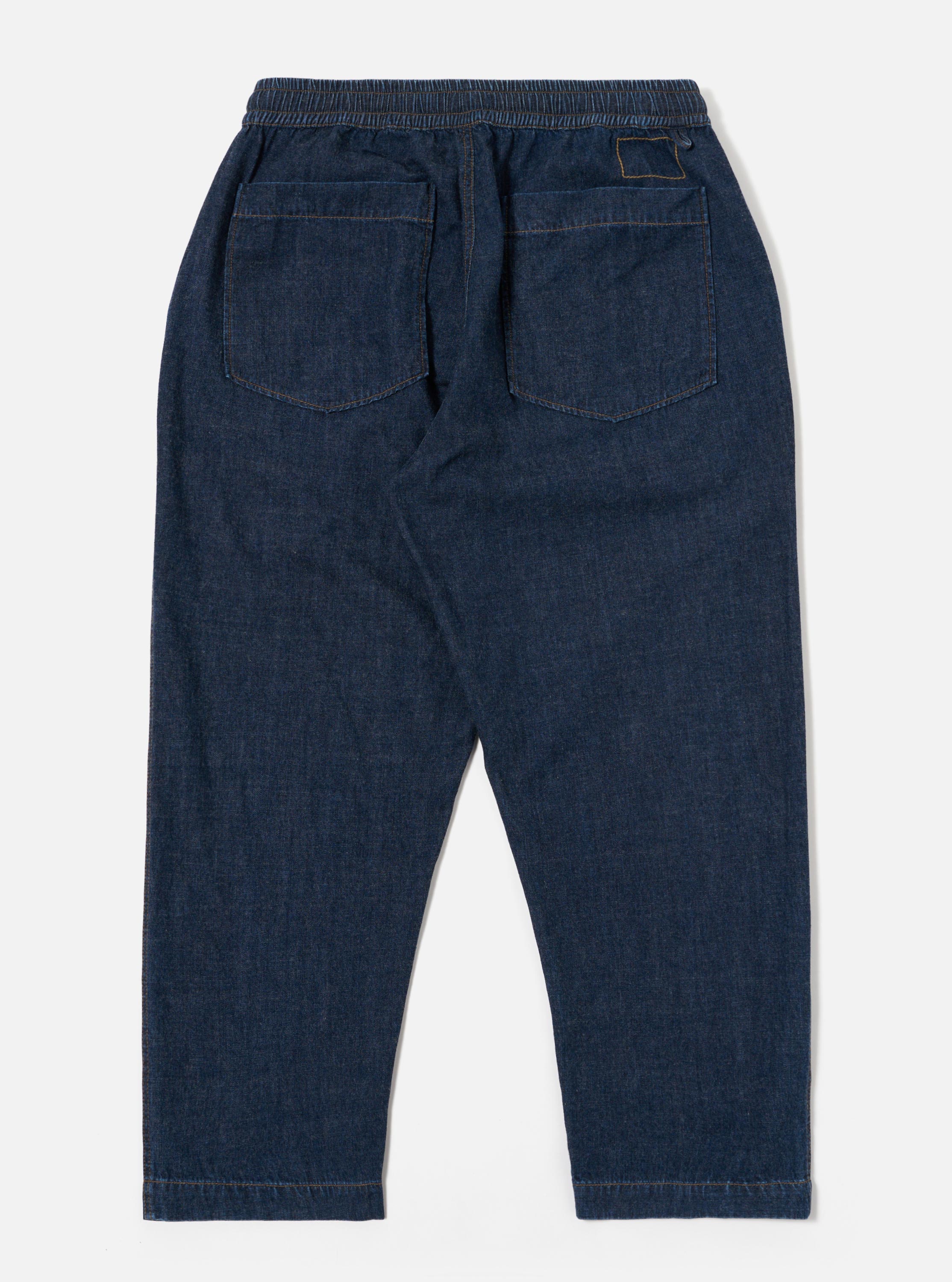 Drain water trousers(BLUE) Vaundy着用 Men's Indigo Kaihara LT WT Denim Hi Water Trouser – Universal Works