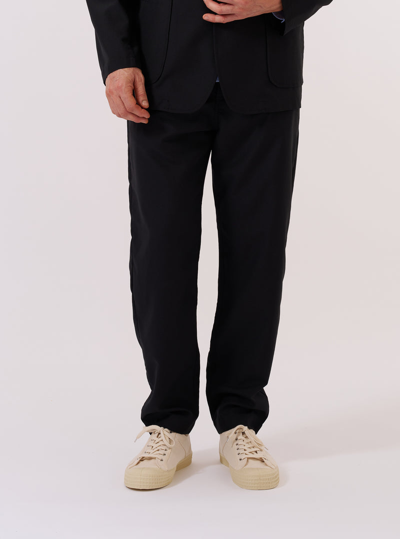 Black Tropical Suiting Military Chino