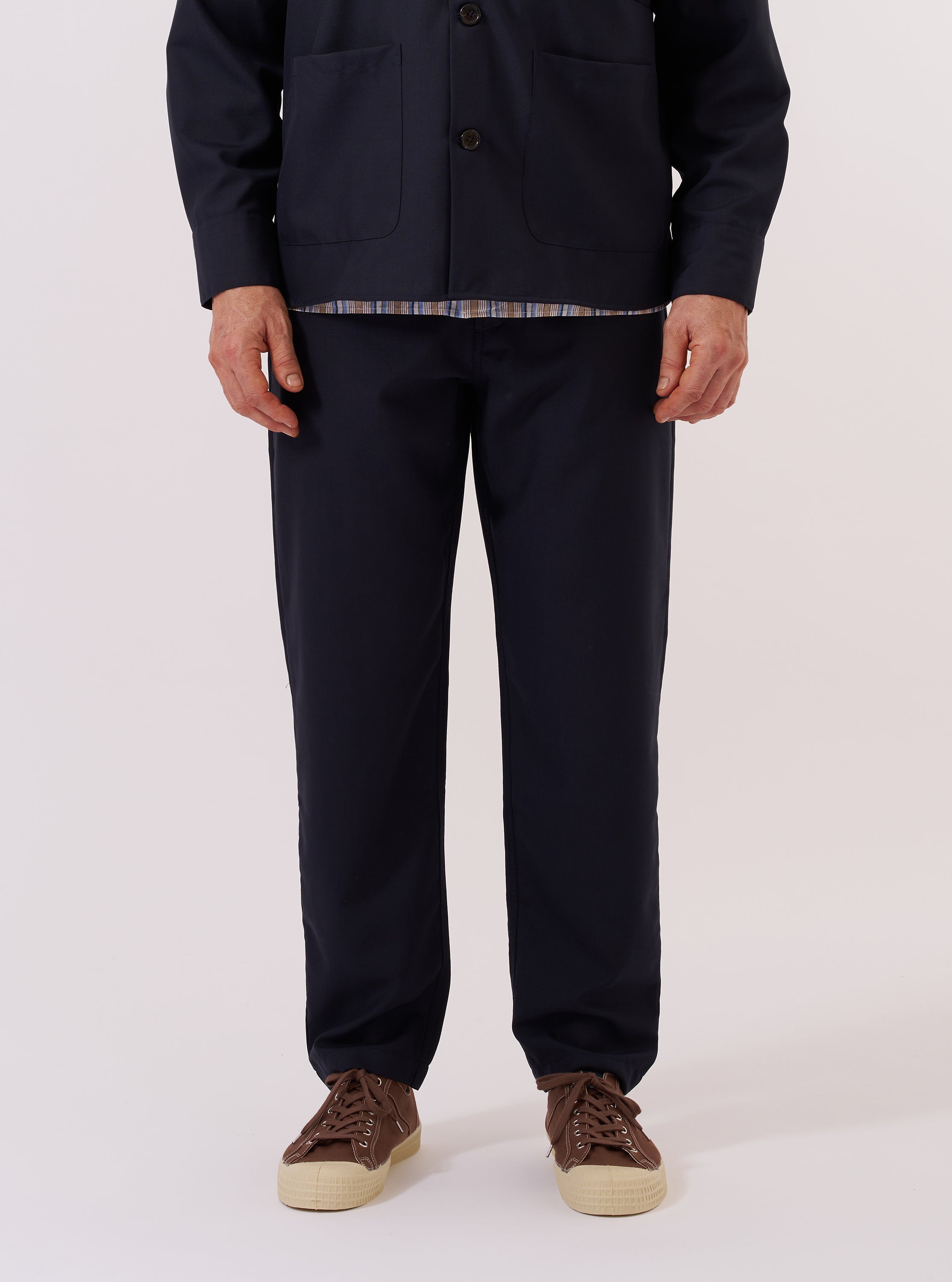 Men's Navy Tropical Suiting Military Chino – Universal Works