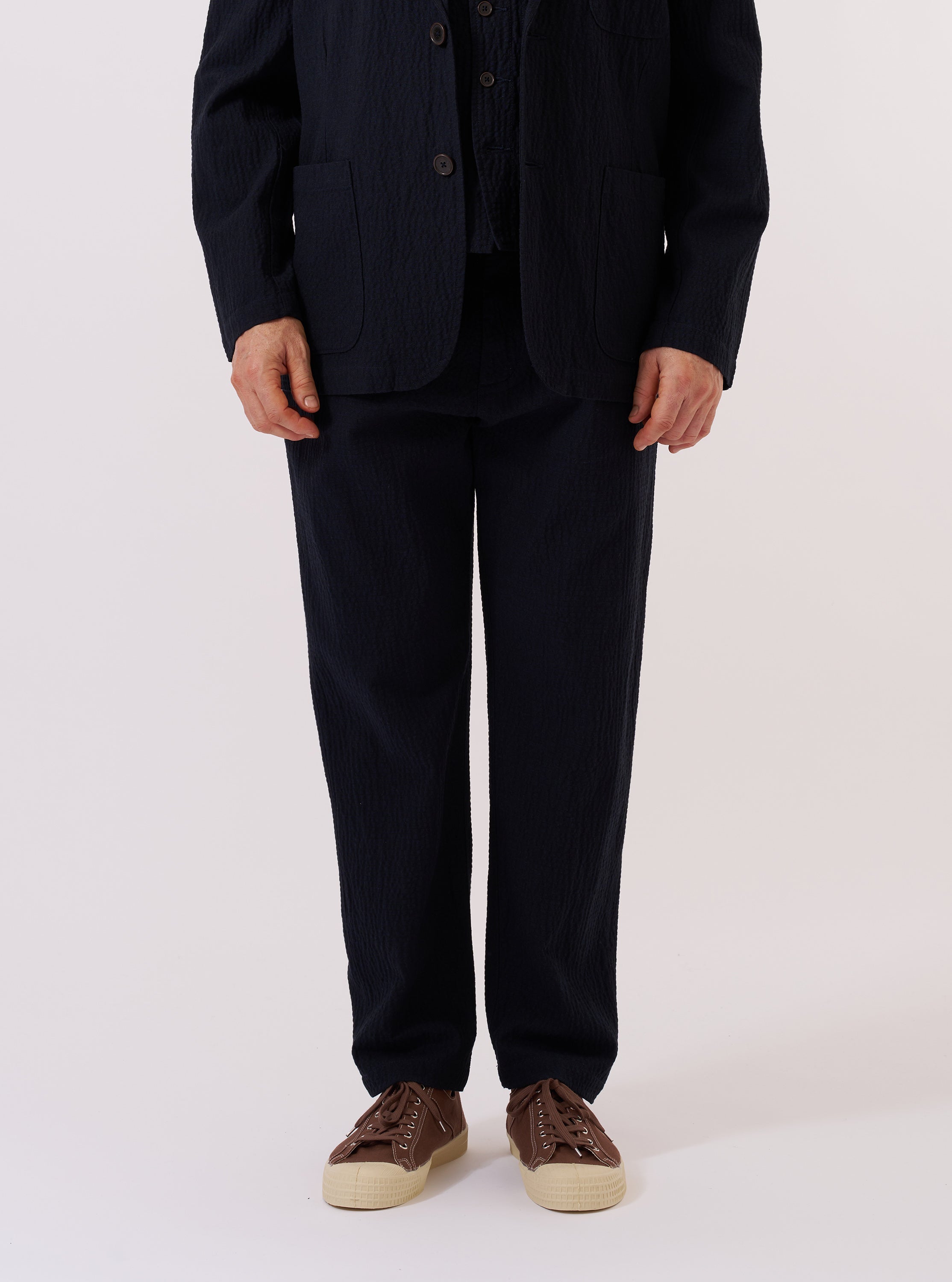 Men's Dark Navy Ospina Cotton Military Chino – Universal Works