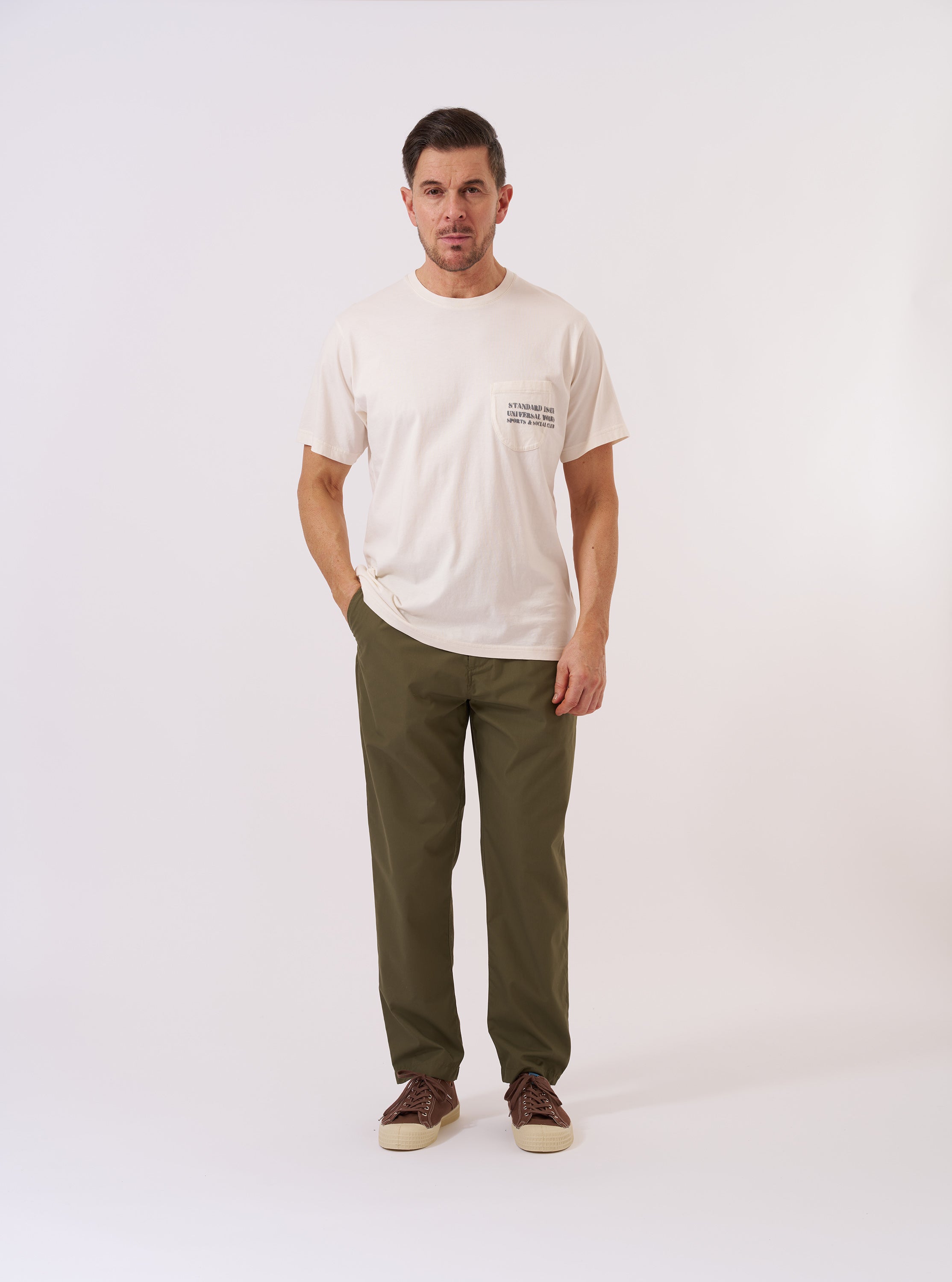 Men's Green Recycled Polytech Military Chino – Universal Works