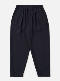 Navy Tropical Suiting Pleated Track Pant