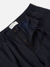 Navy Tropical Suiting Pleated Track Pant