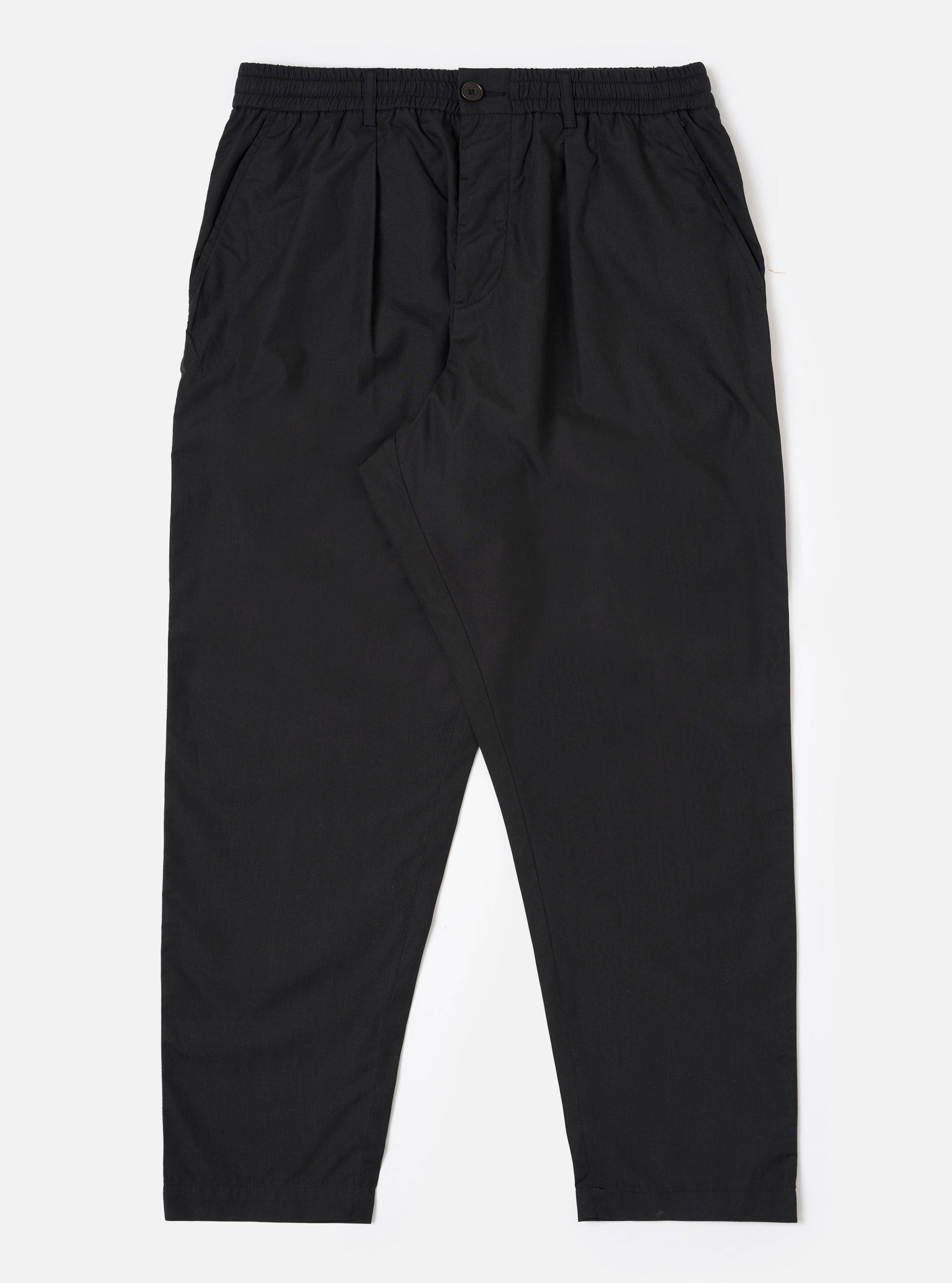 Men's Black Recycled Poly Tech Pleated Track Pant – Universal Works