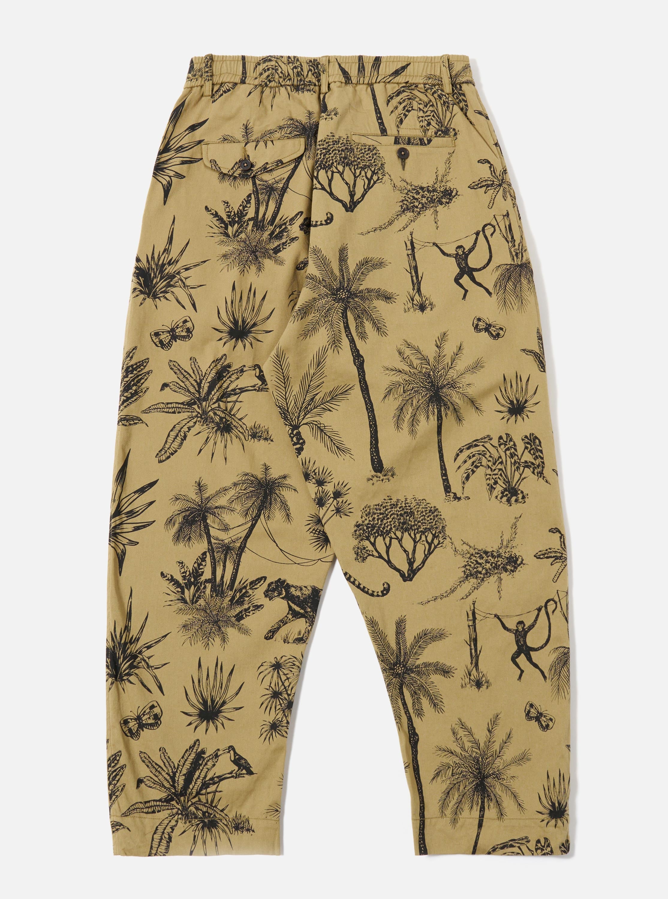 Men's Tan Print Twill Wide Leg Oxford Pant – Universal Works