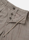 Grey Brown Wales Glen Check Pleated Track Pant