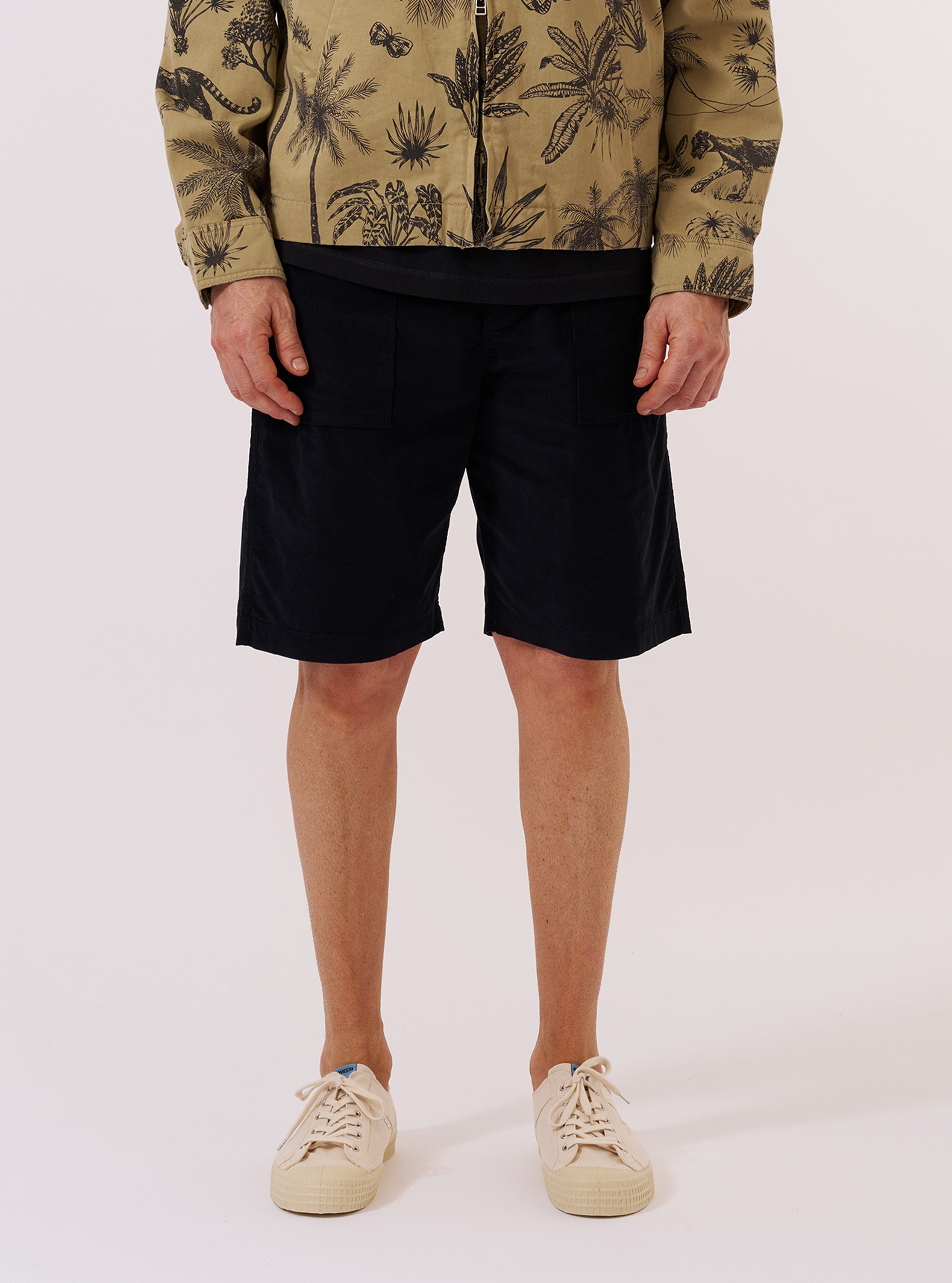 Men's Black Organic Fine Cord Fatigue Short – Universal Works