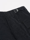 Black Organic Fine Cord Fatigue Short
