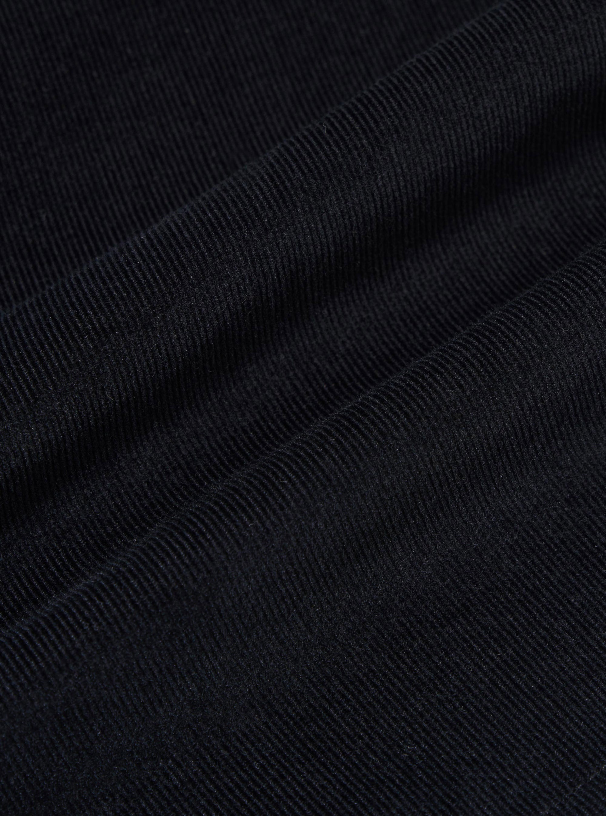 Black Organic Fine Cord Fatigue Short