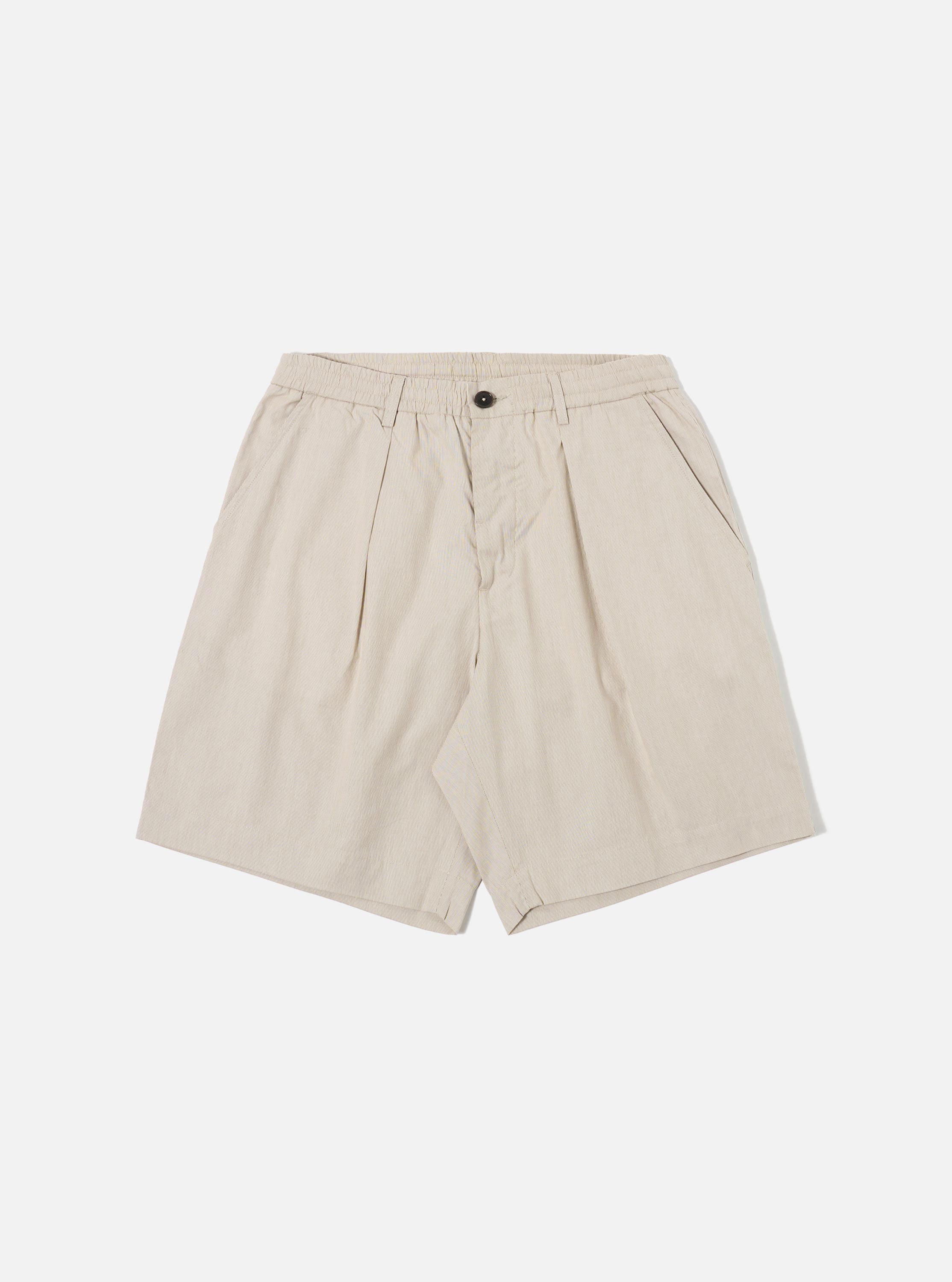 Men's Brown Kennedy Stripe Pleated Track Short – Universal Works