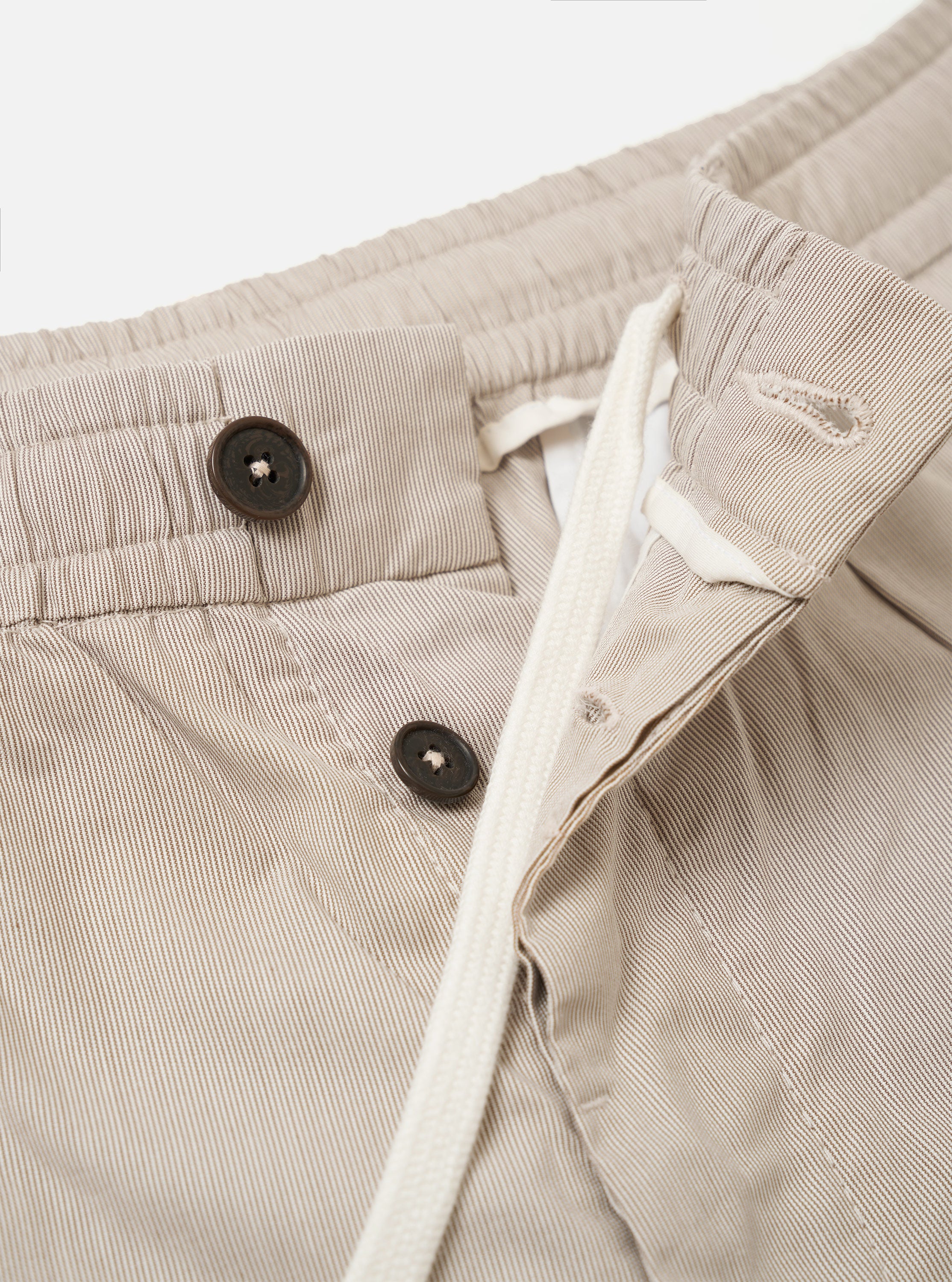 Men's Brown Kennedy Stripe Pleated Track Short – Universal Works