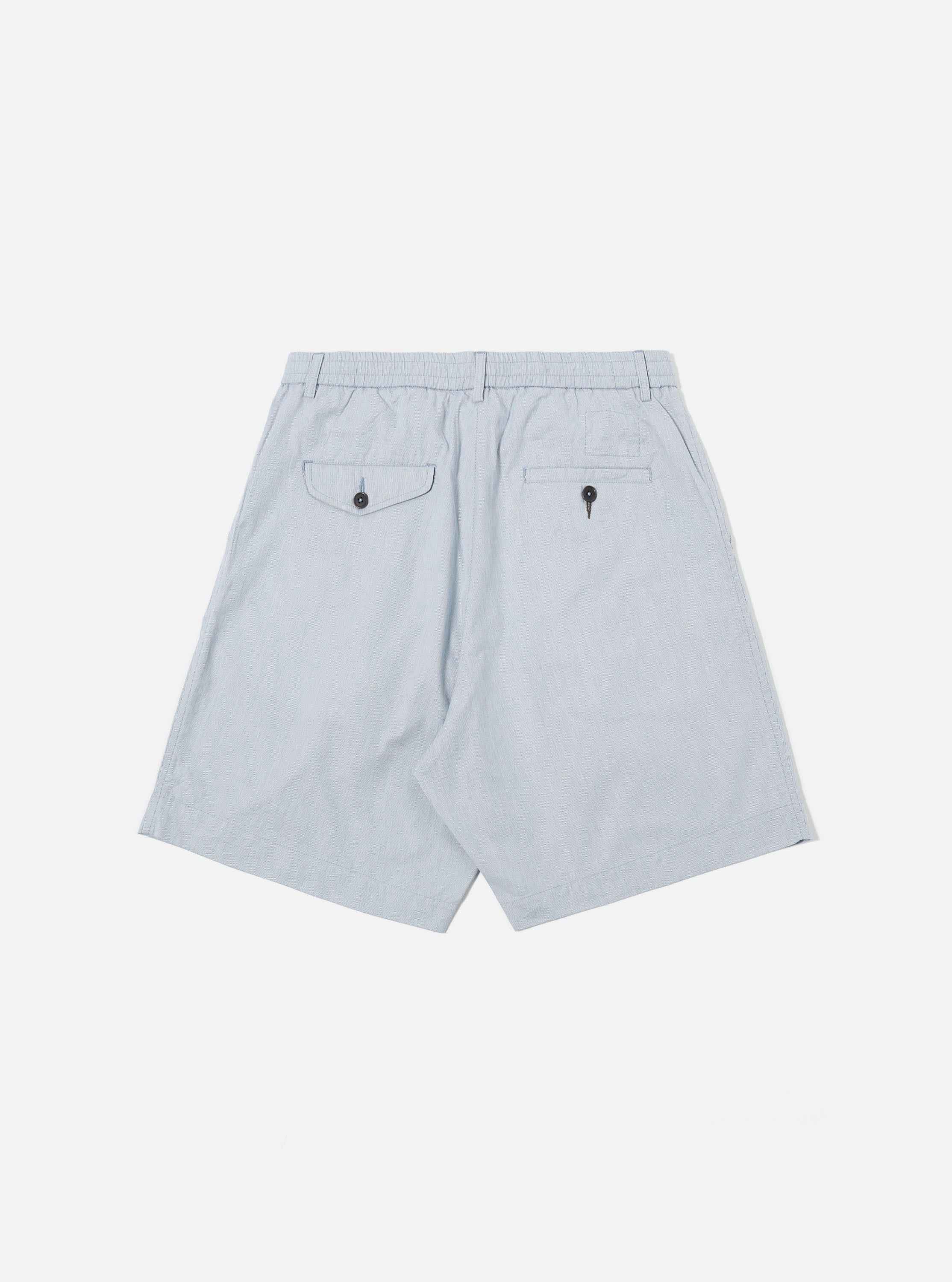 Men's Navy Kennedy Stripe Pleated Track Short – Universal Works